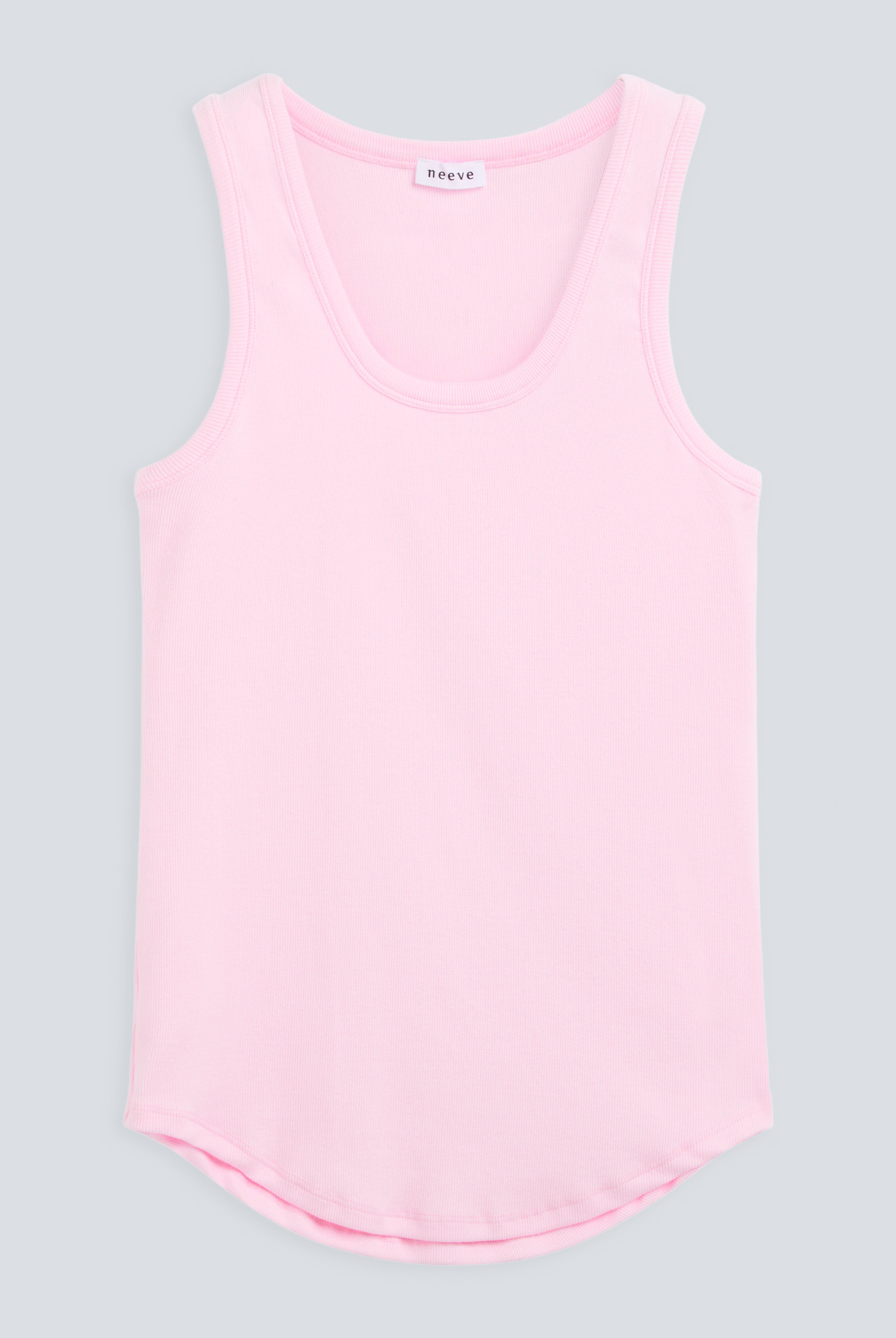 The Josie in Rose Pink. 95% organic cotton with 5% elastane. GOTS certified. Front view.