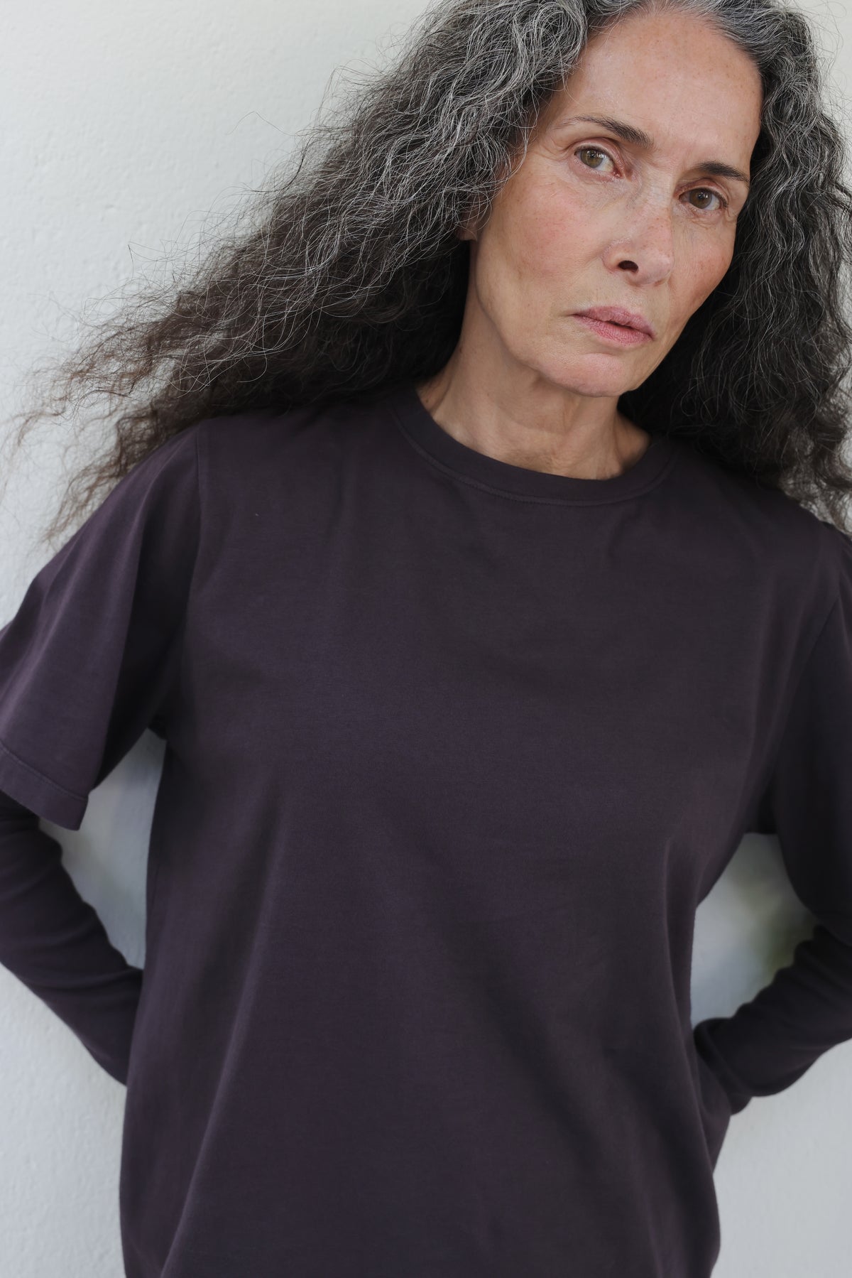 The Jess in Plum with The Ella in Plum shown on model.