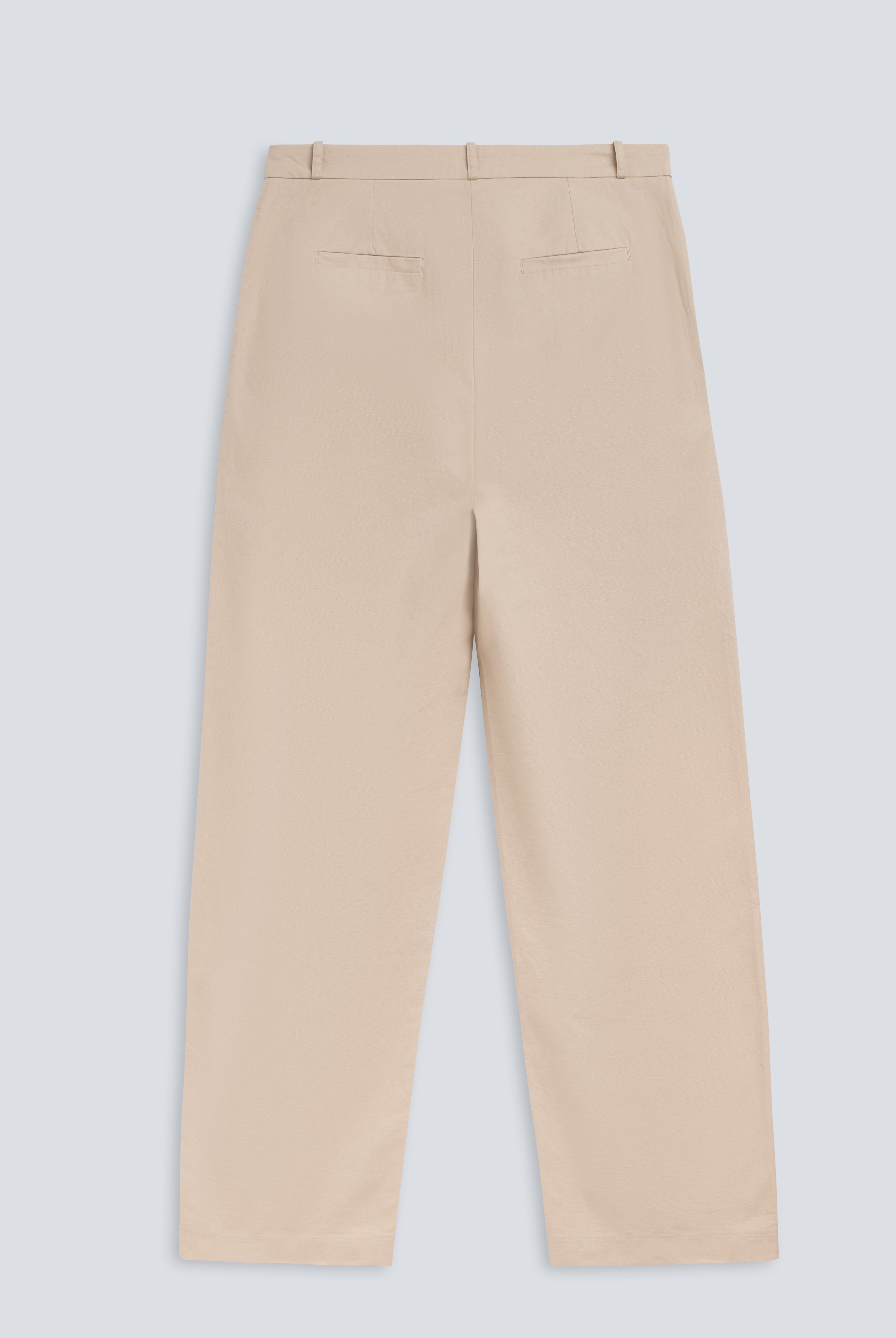 The Alex in Beige. 50% linen with 48% cotton with 2% elastane. Back