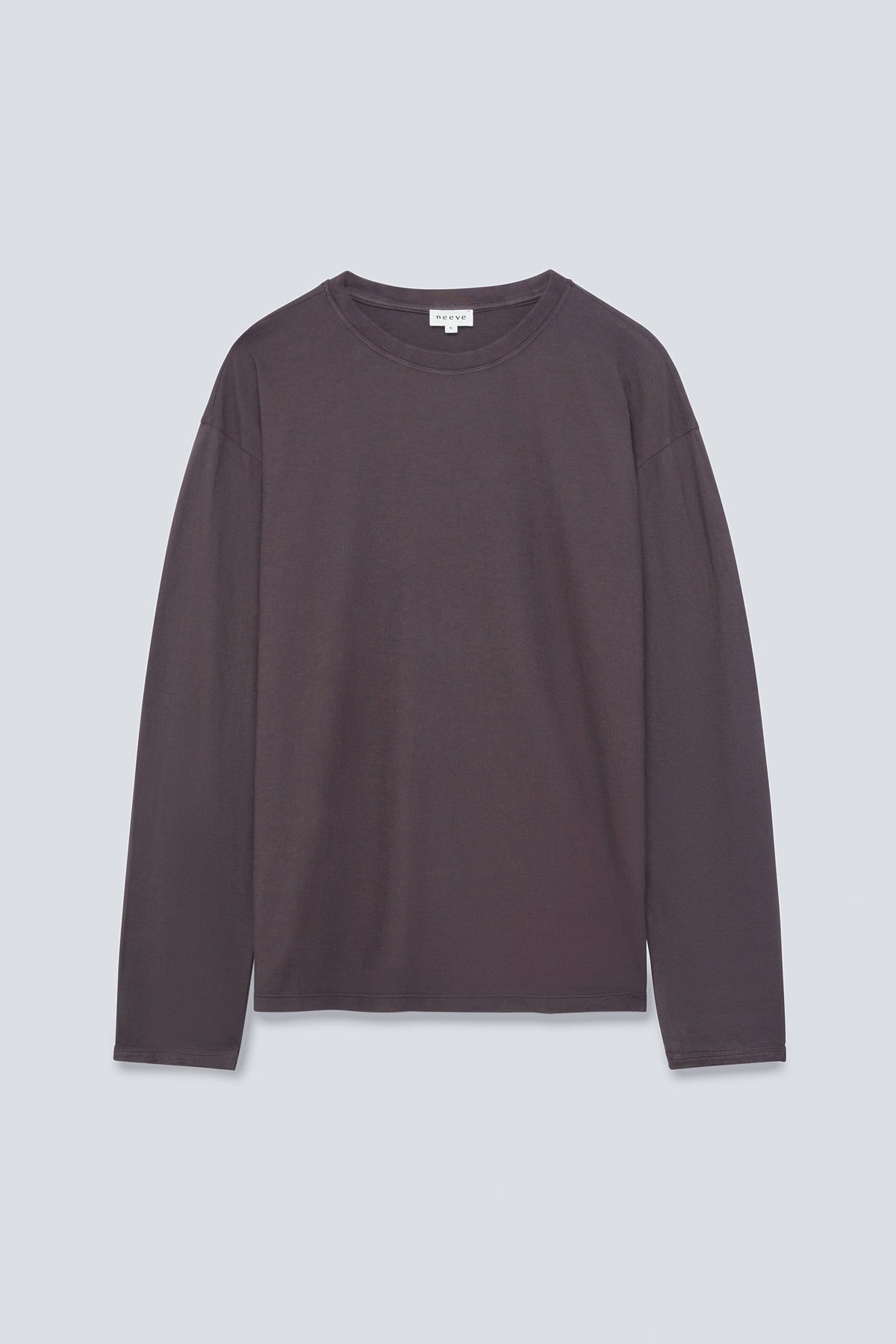 Relaxed Longsleeve in Plum. Vorderansicht.