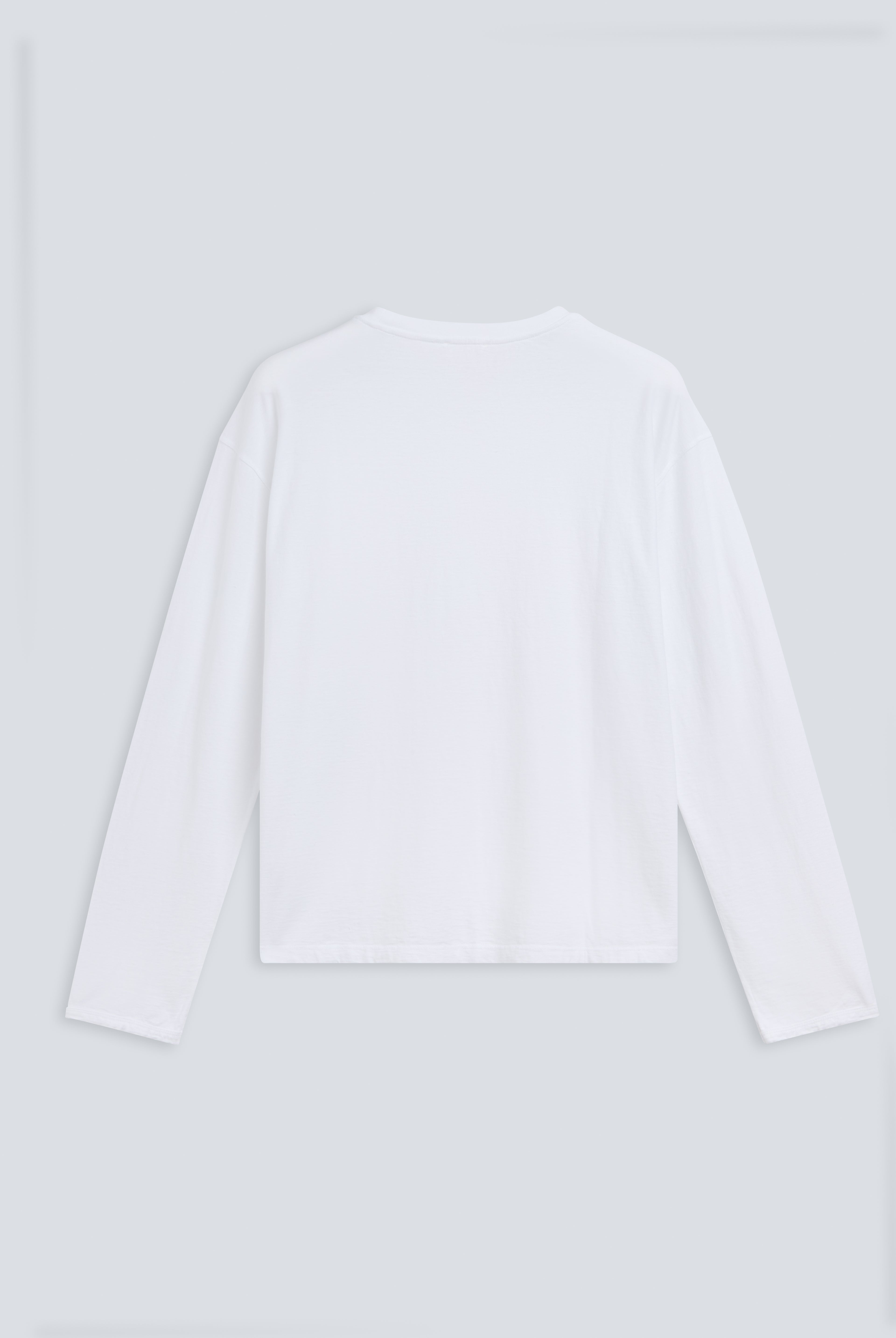 Back view The Emily in Crispy White. 140 grams organic cotton. GOTS