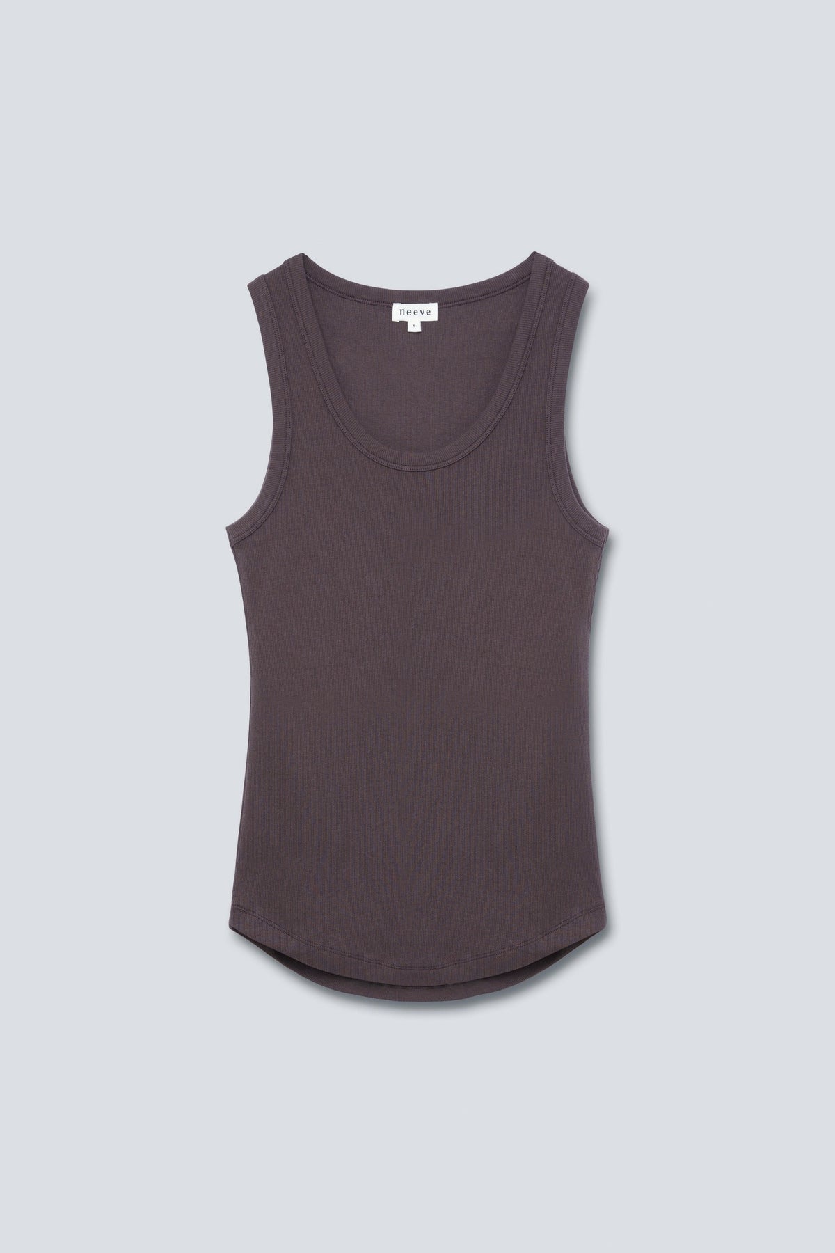 The Josie Tank Top in Plum. Made from 95% organic cotton with 5% elastane. Front view.