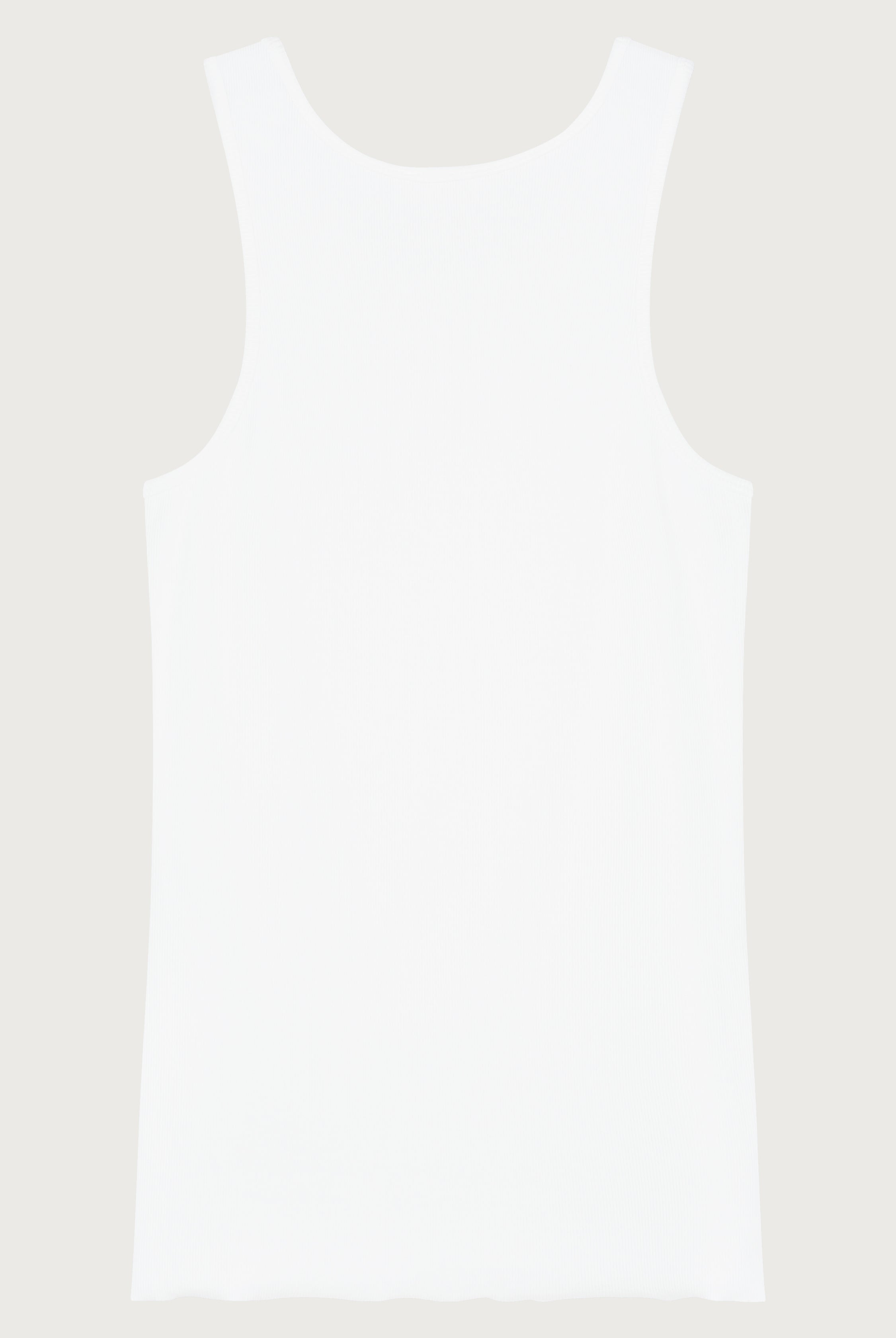 The Kate tank top off-white back view, made in Portugal