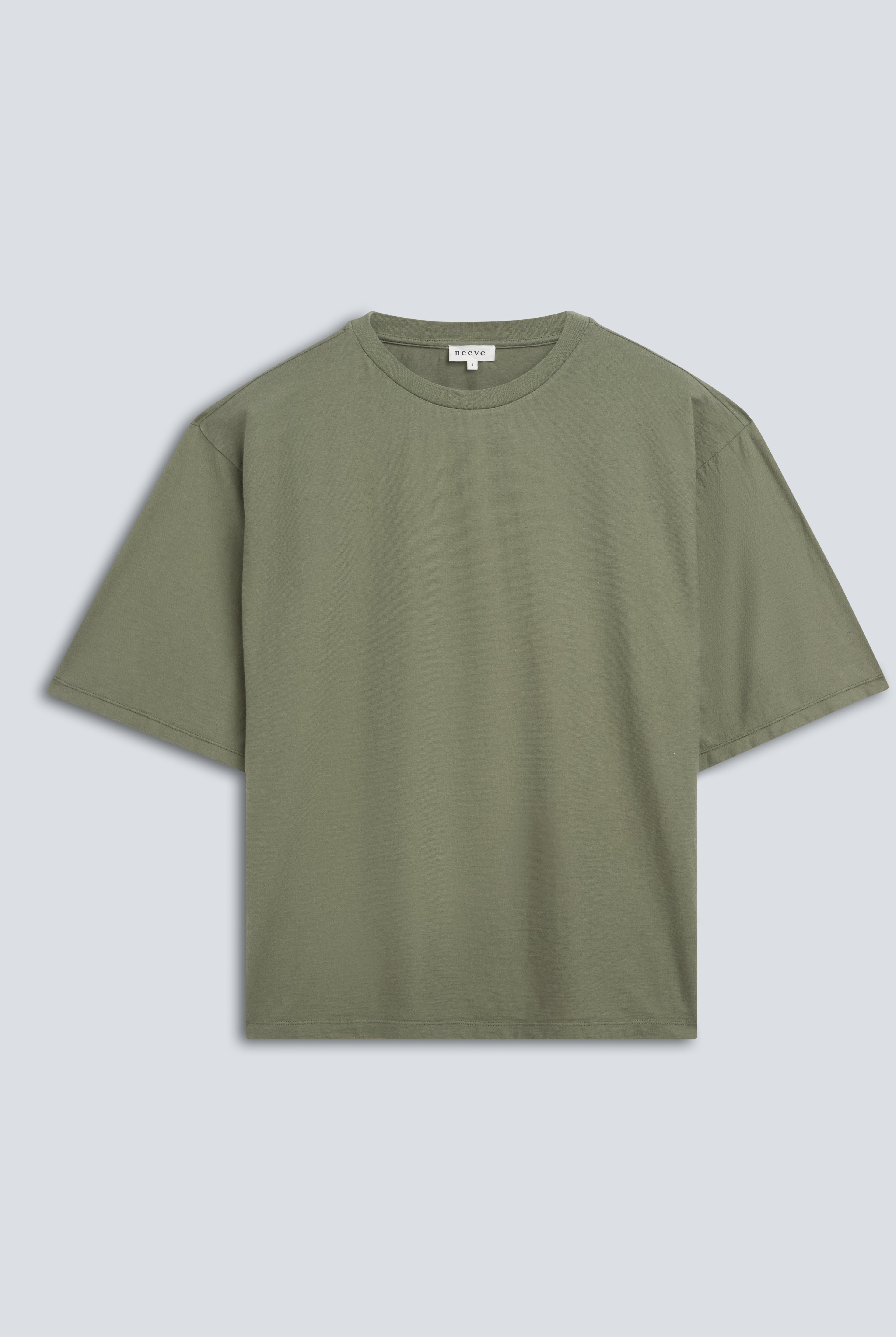 The Lara in Olive. 140 grams, 100% organic cotton. GOTS certified.