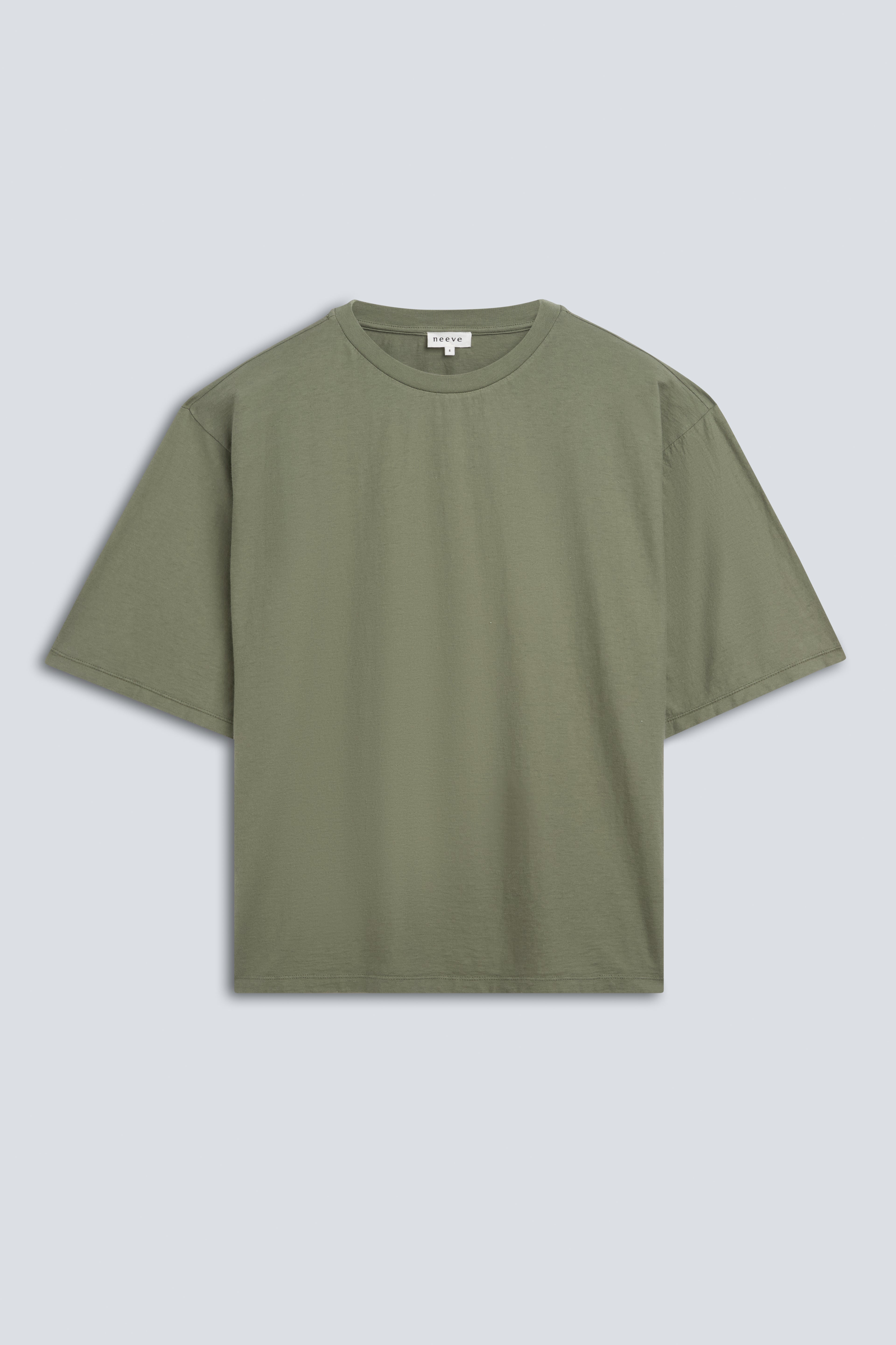 The Lara in Olive. 140 grams, 100% organic cotton. GOTS certified.