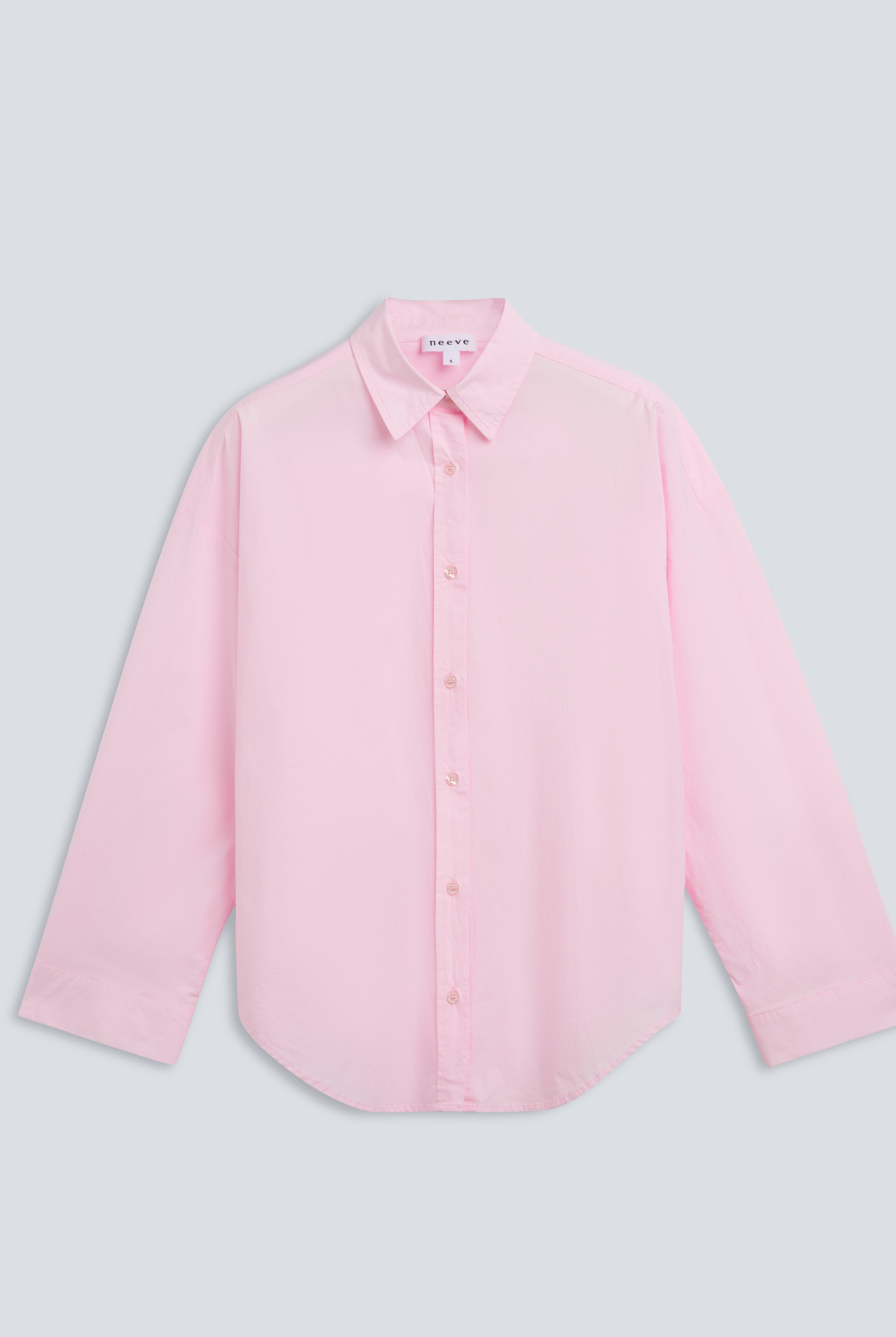 The Lune in Rose Pink. 97% pima cotton with 3% elastane. Front view.