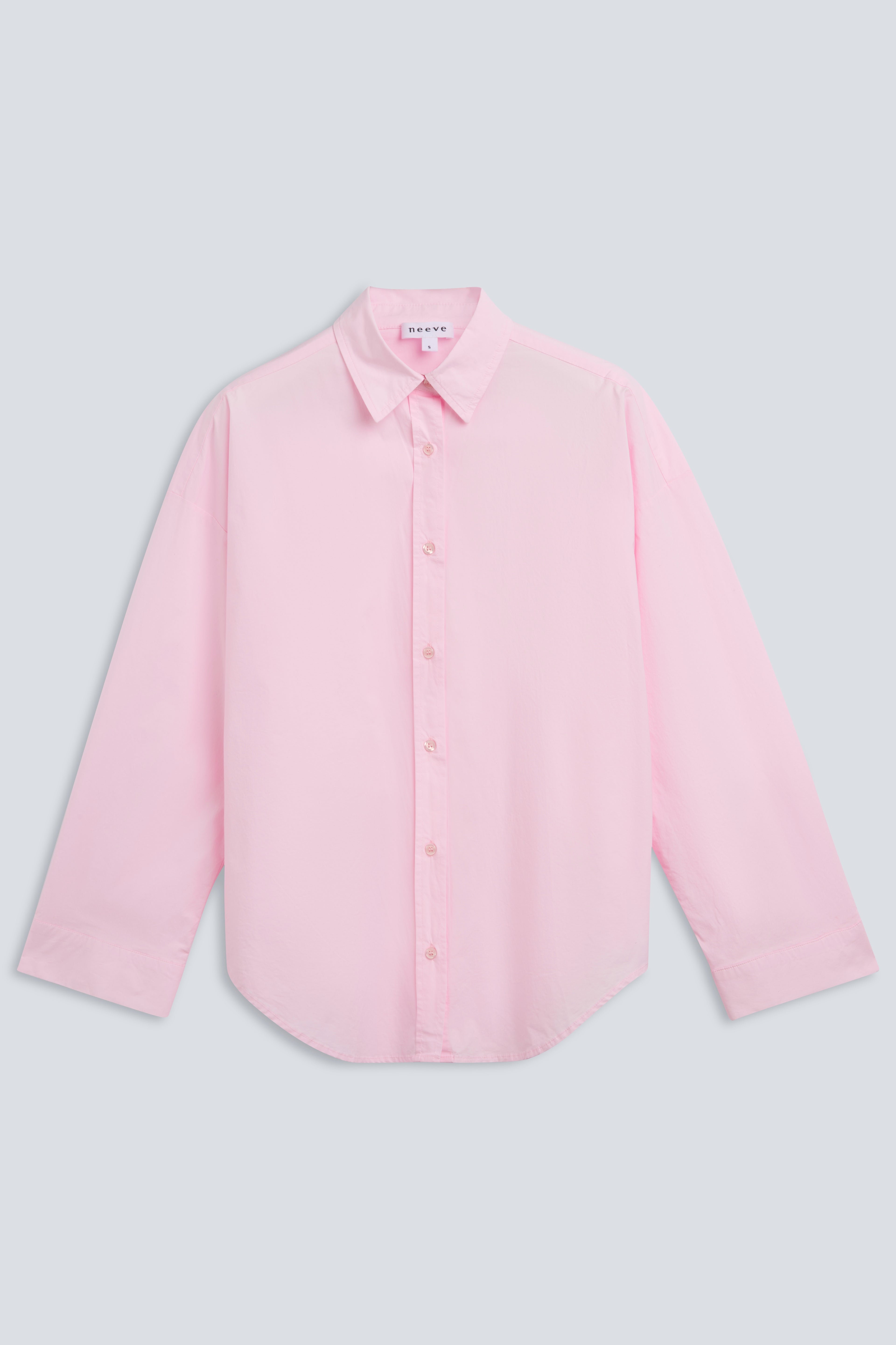 The Lune in Rose Pink. 97% pima cotton with 3% elastane. Front view.