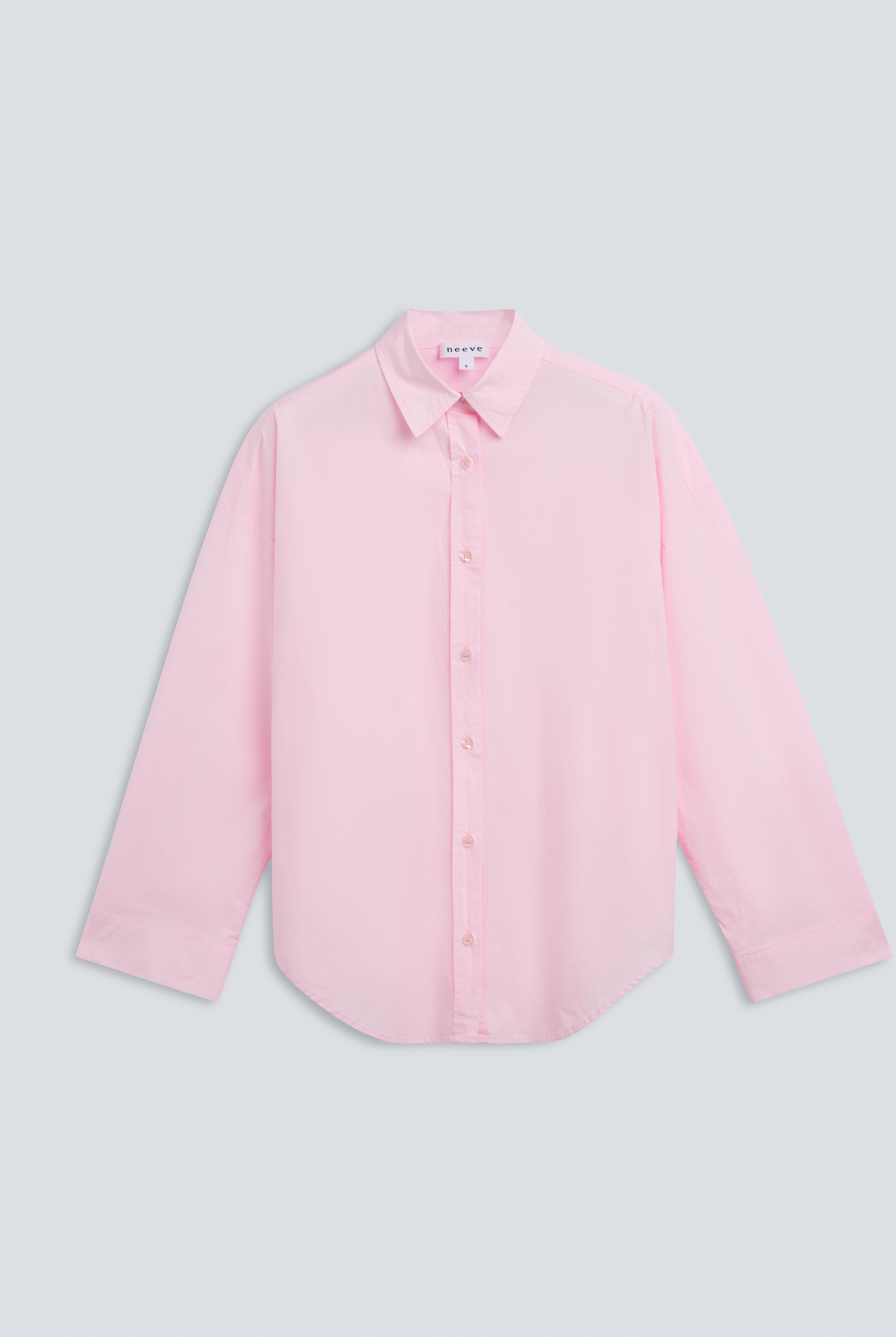 The Lune in Rose Pink. 97% pima cotton with 3% elastane. Front view.