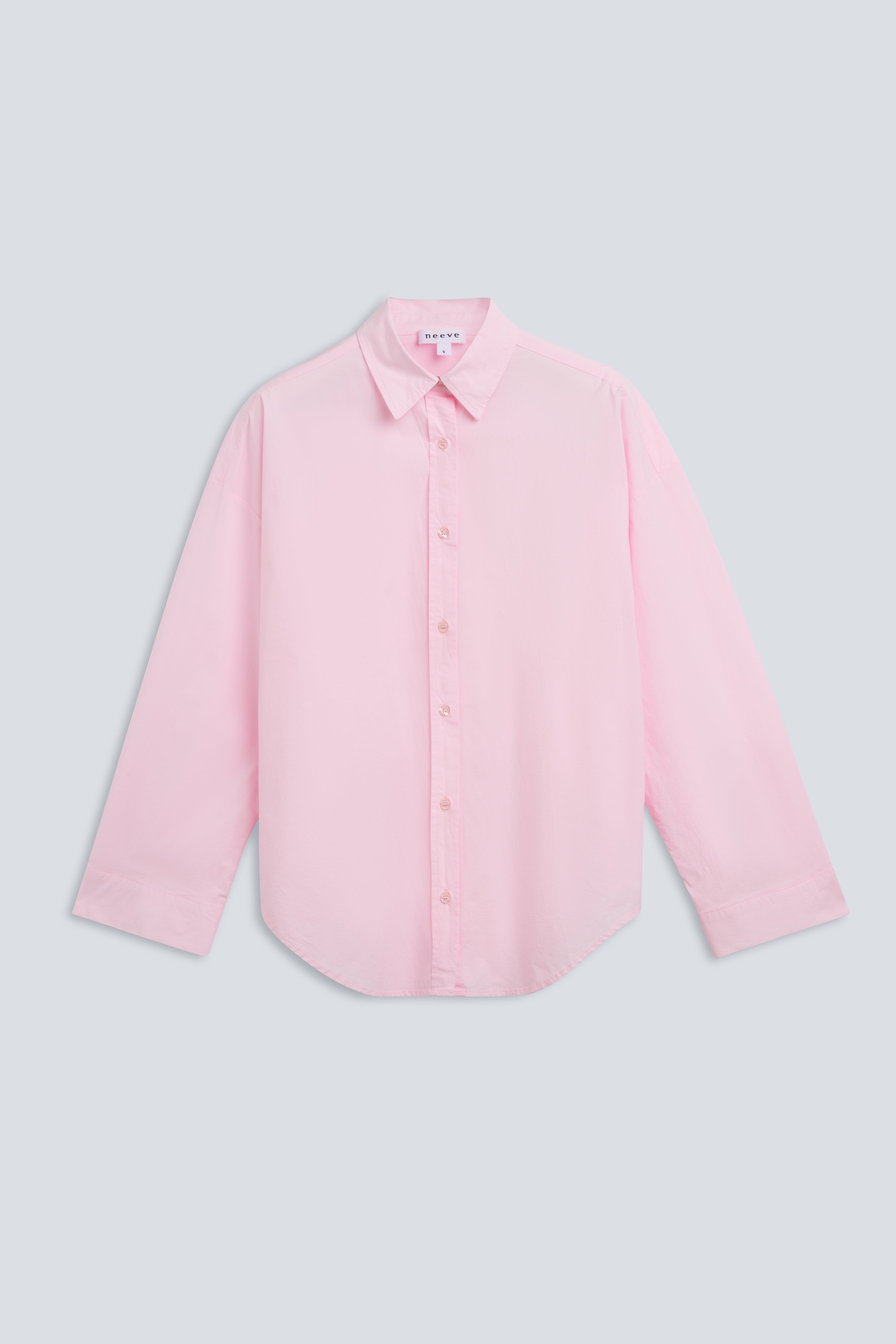 The Lune in Rose Pink. 97% pima cotton with 3% elastane. Front view.