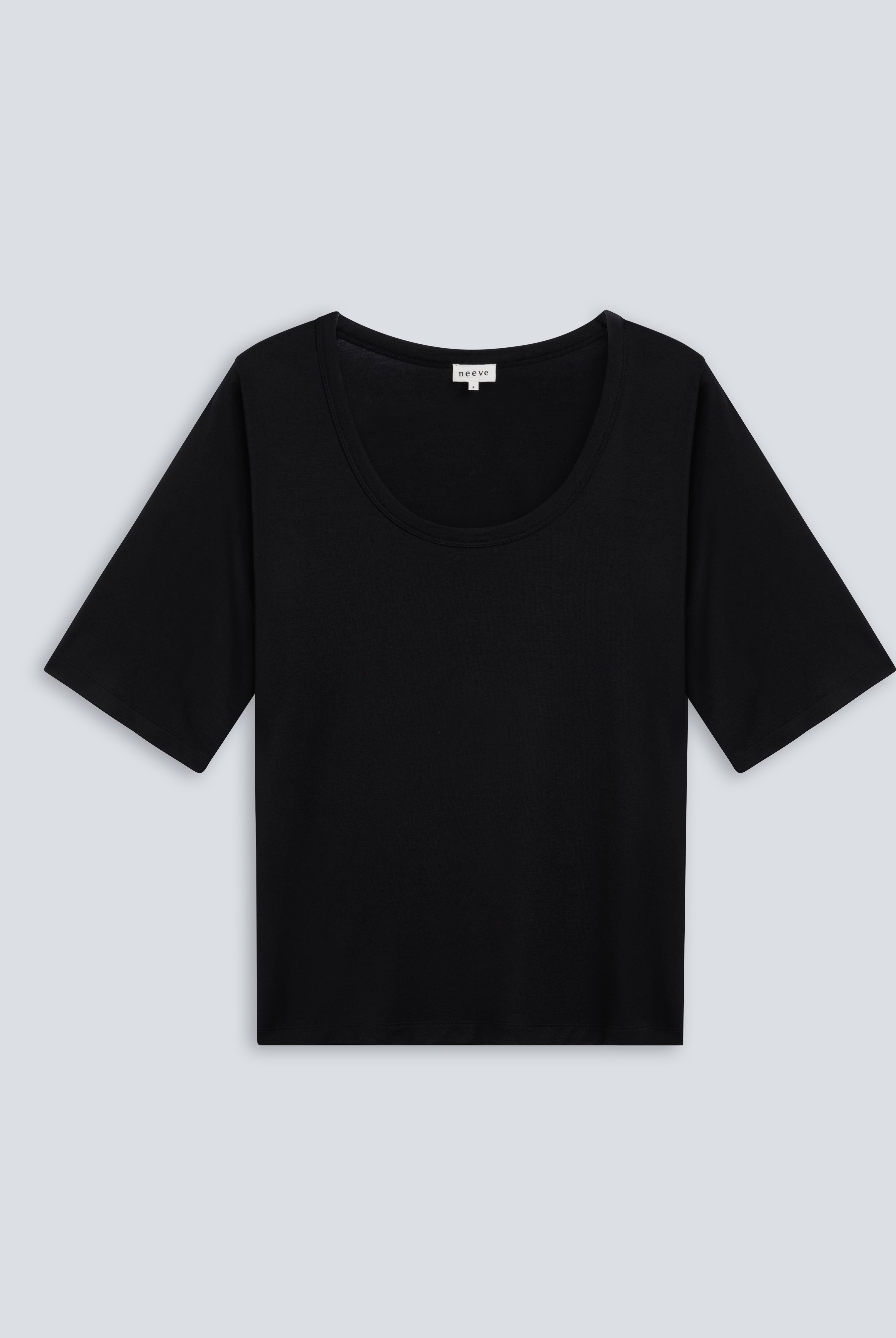 The Mare in Essential Black. 95% Micromodal with 5% elastane. Front view.