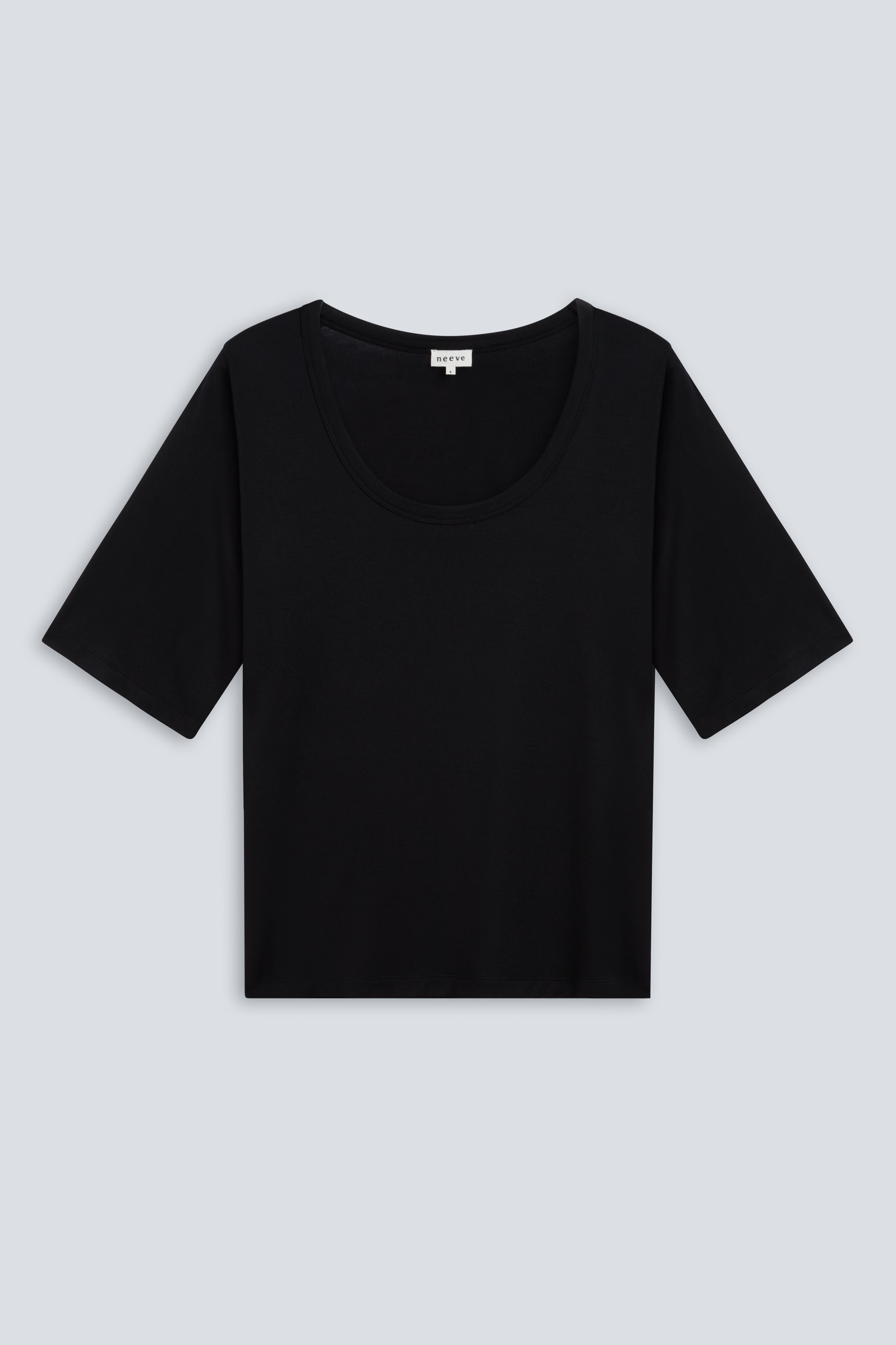 The Mare in Essential Black. 95% Micromodal with 5% elastane. Front view.