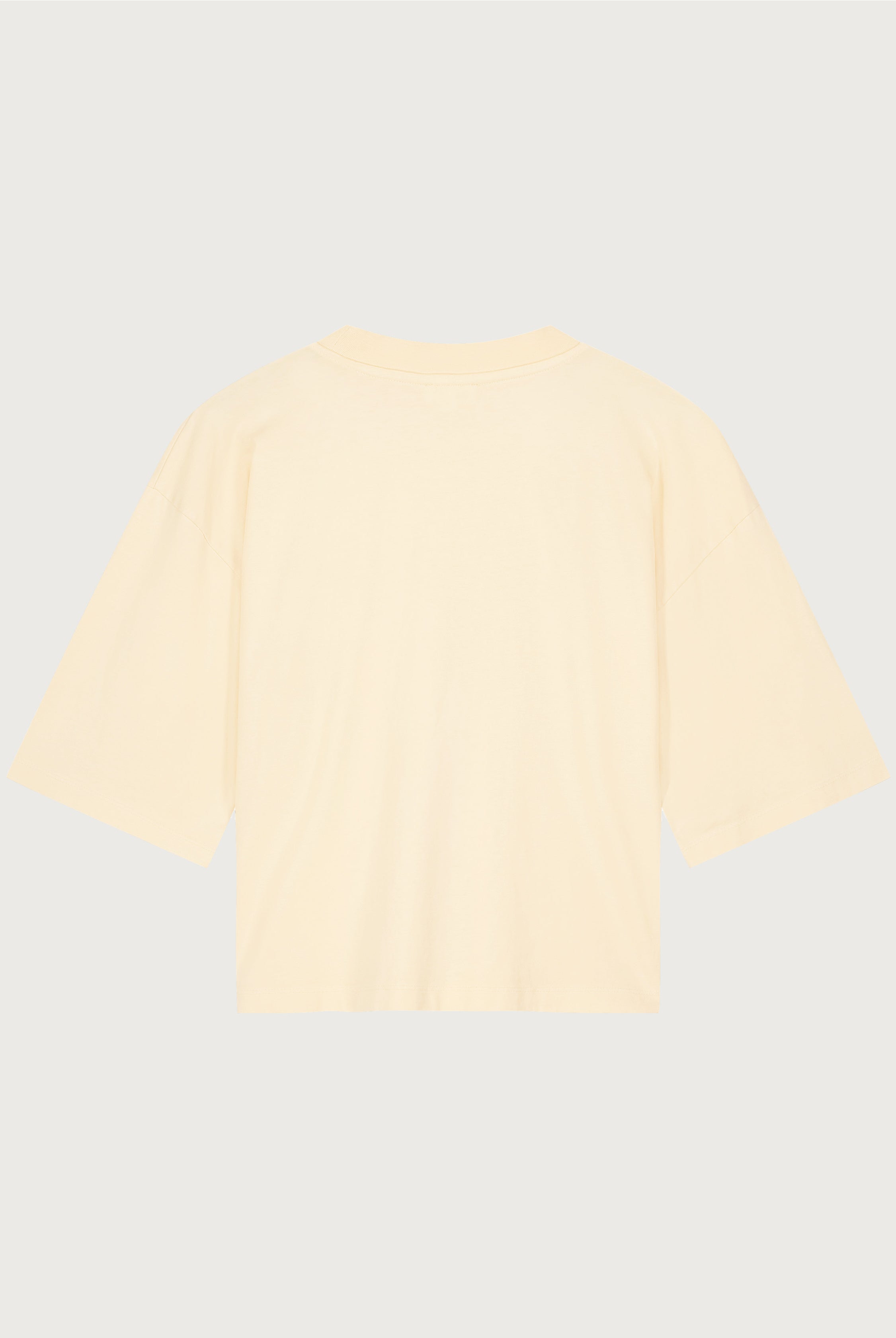 The Tess boxy tee apricot back view