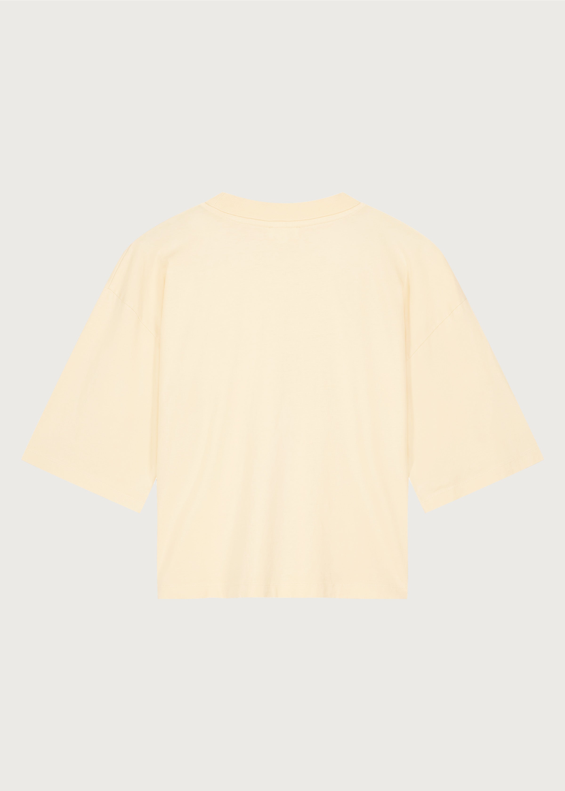 The Tess boxy tee apricot back view