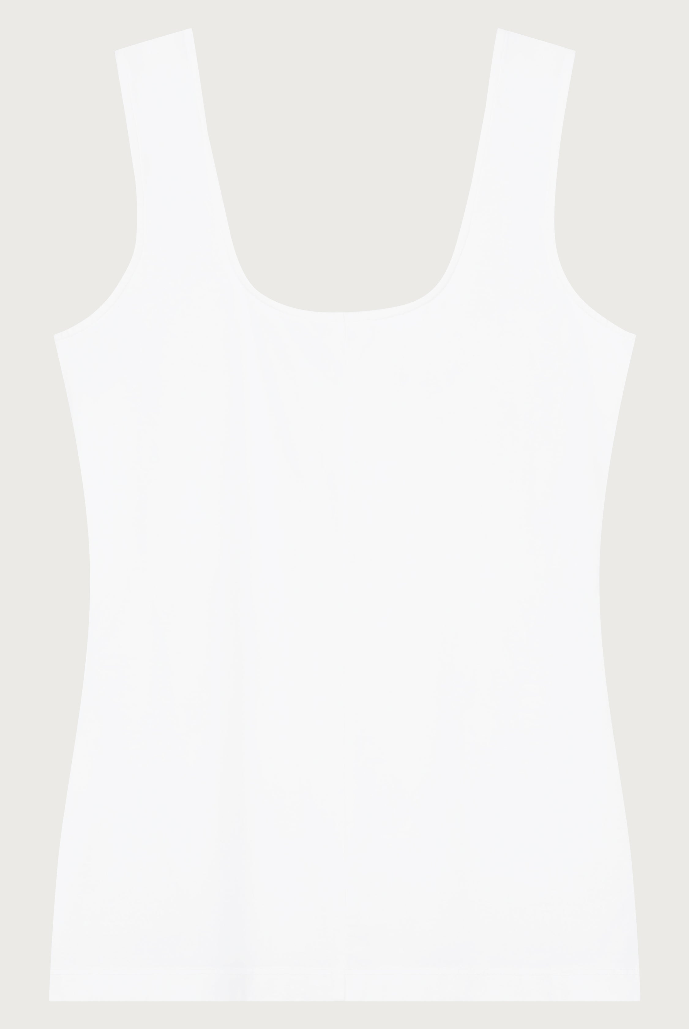 The Uma top in off-white back view, organic cotton made in Portugal