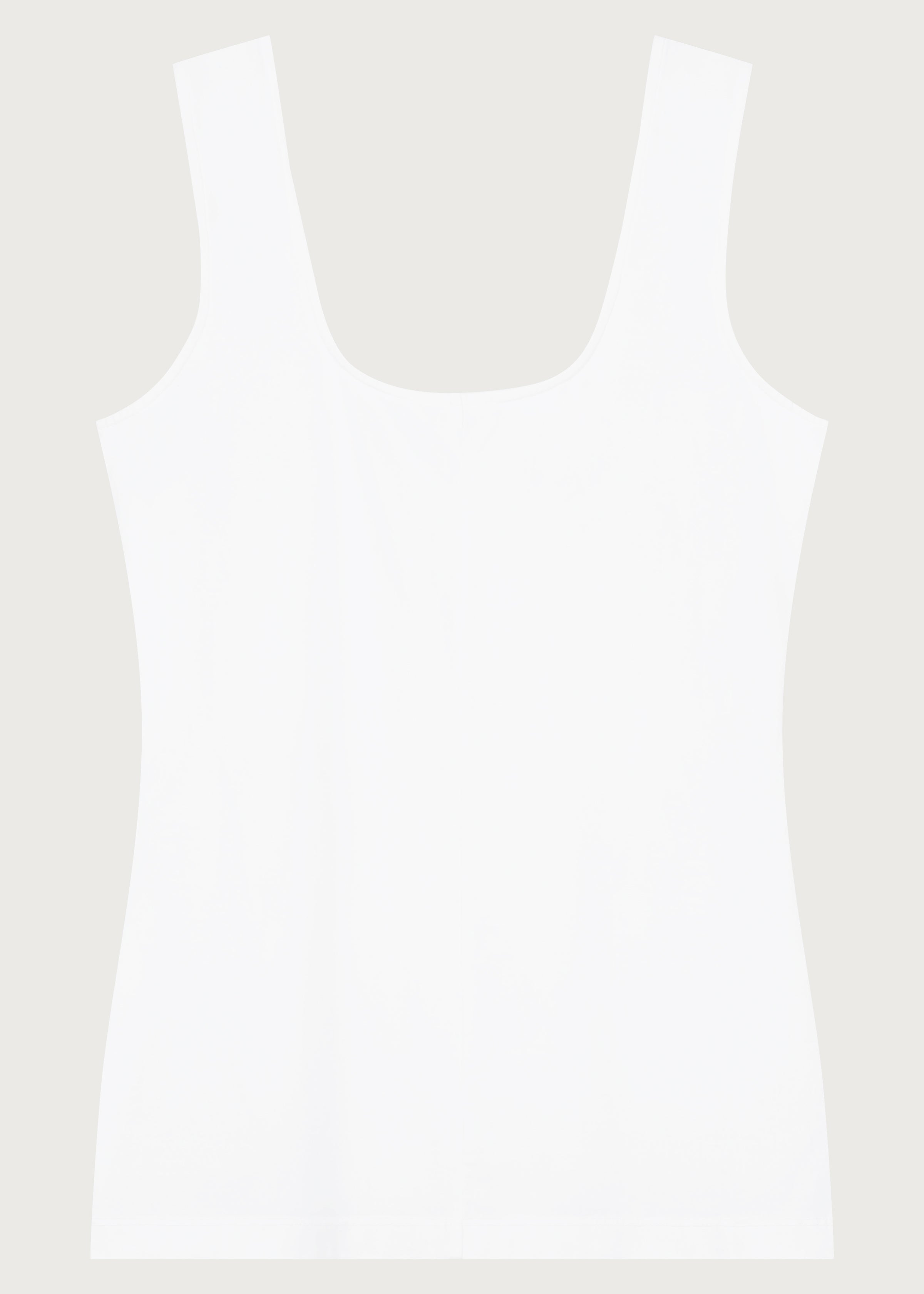 The Uma top in off-white back view, organic cotton made in Portugal
