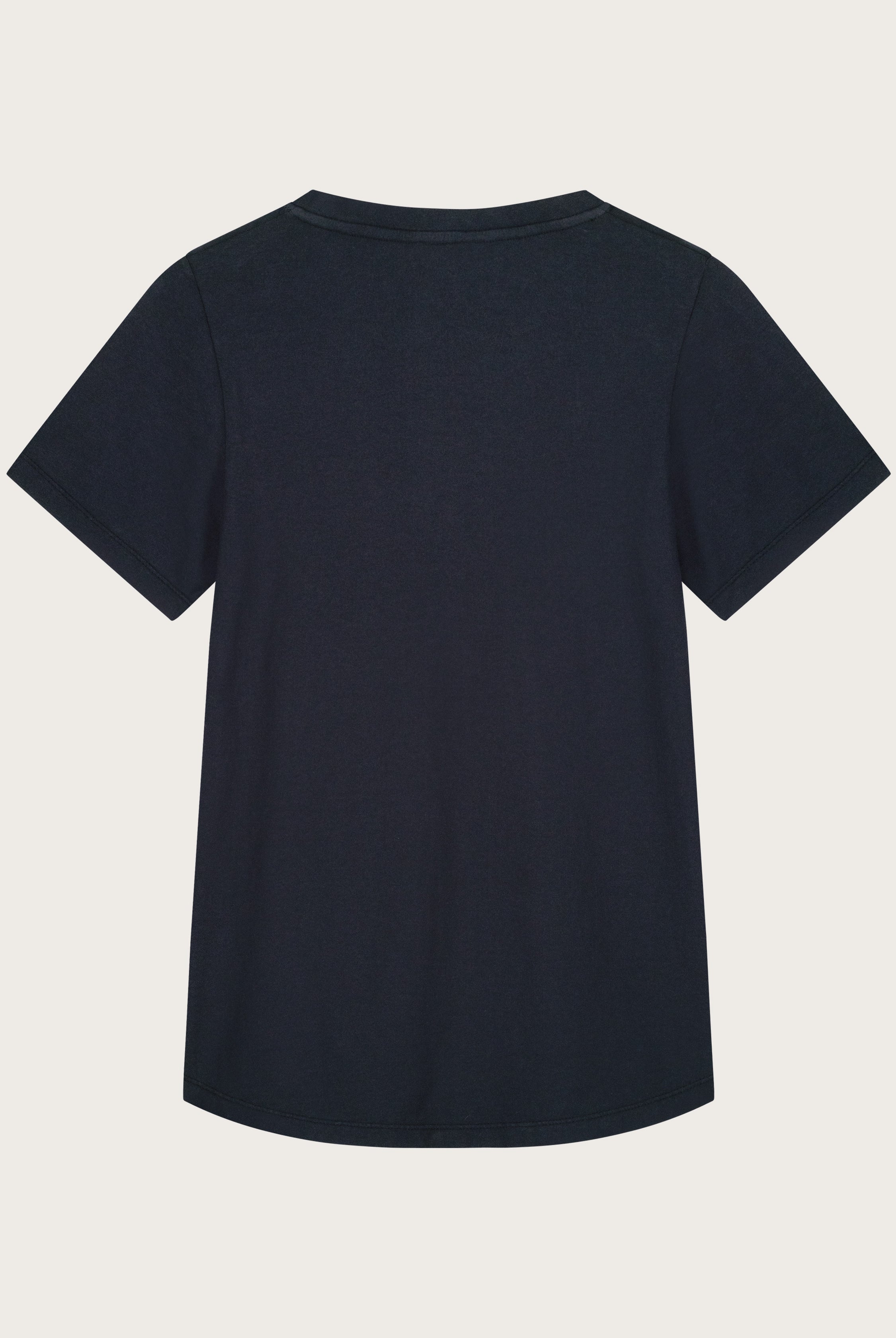 The Michelle crew-neck t-shirt in navy back, GOTS certified organic cotton
