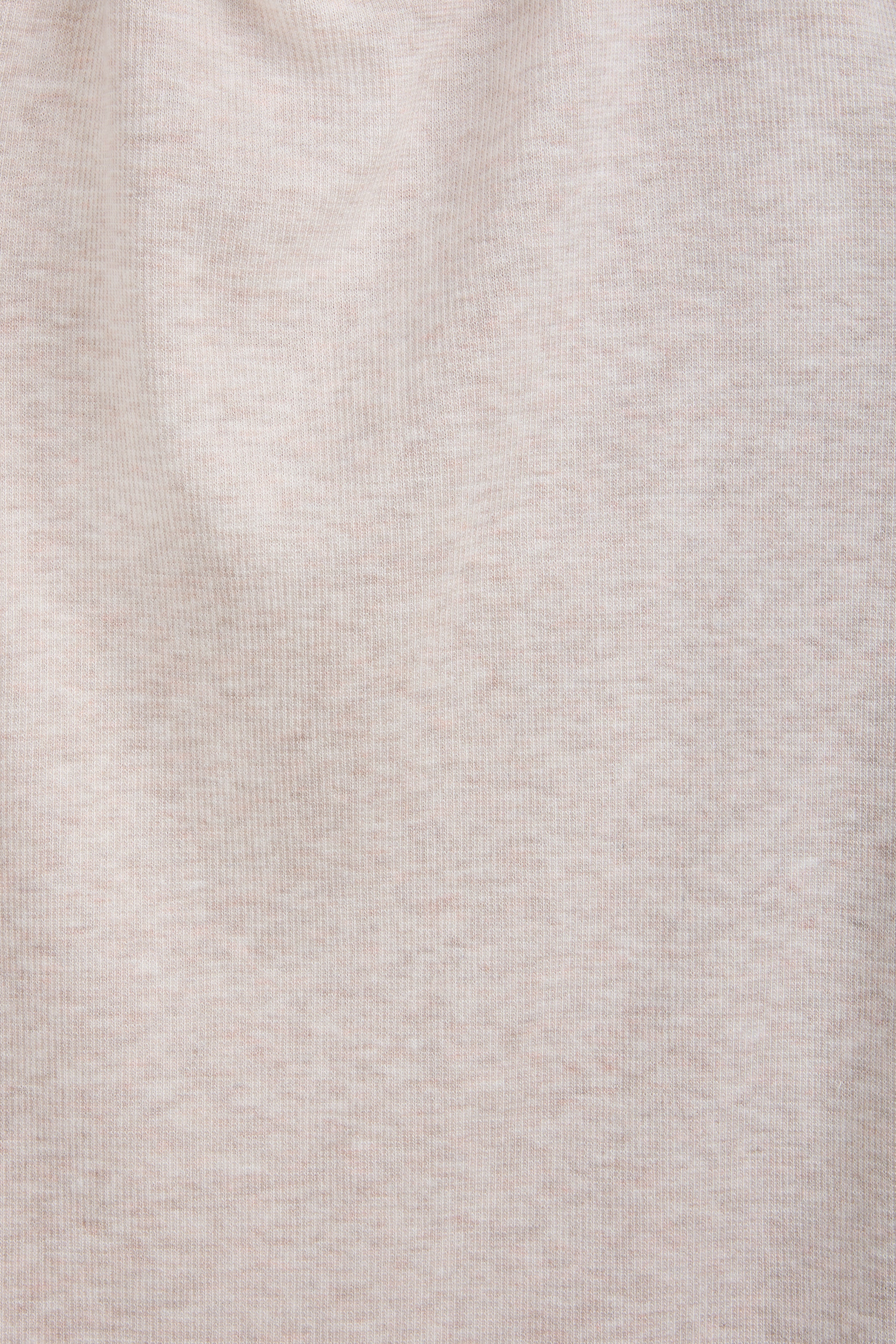 The Georgia fitted top in beige melange - detail view, buttery modal fabric