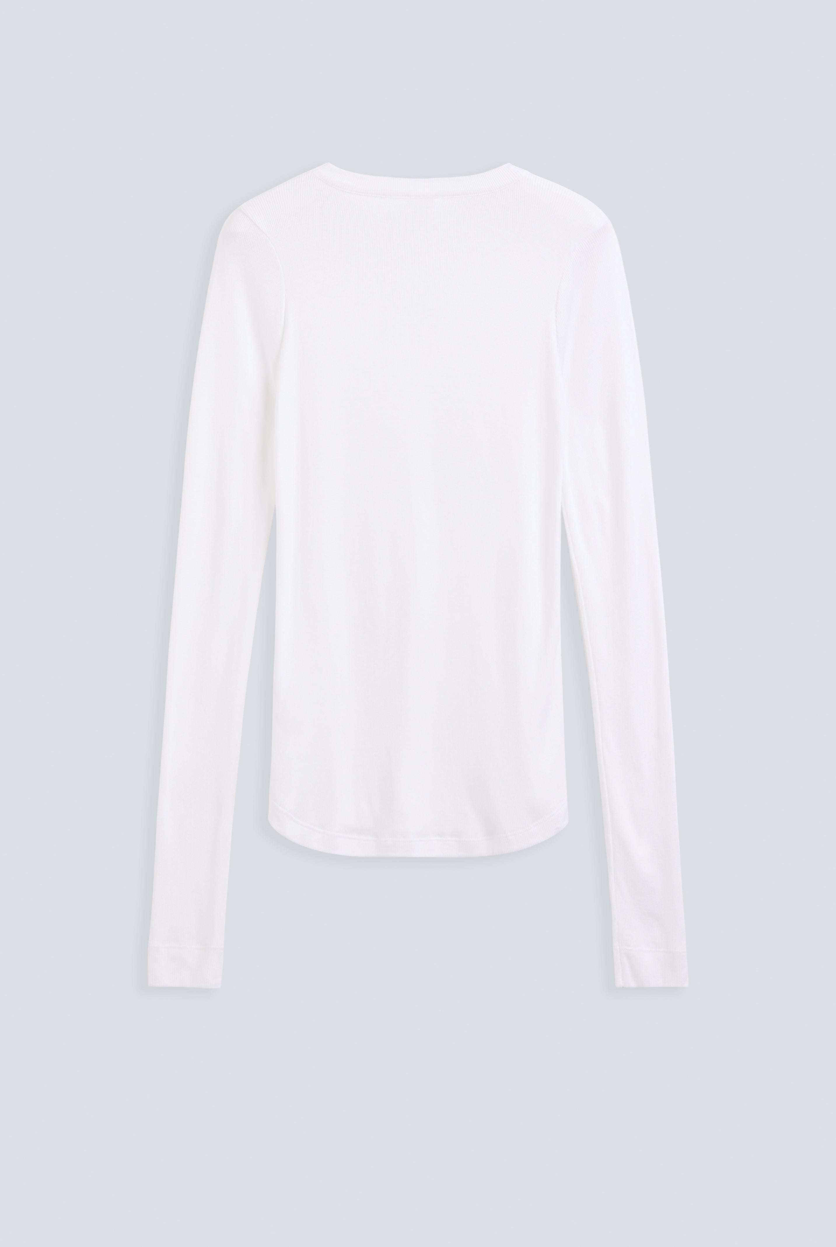 The Georgia weightless modal top in crispy white. Back view, 98% modal, 2% elastane, made in Portugal