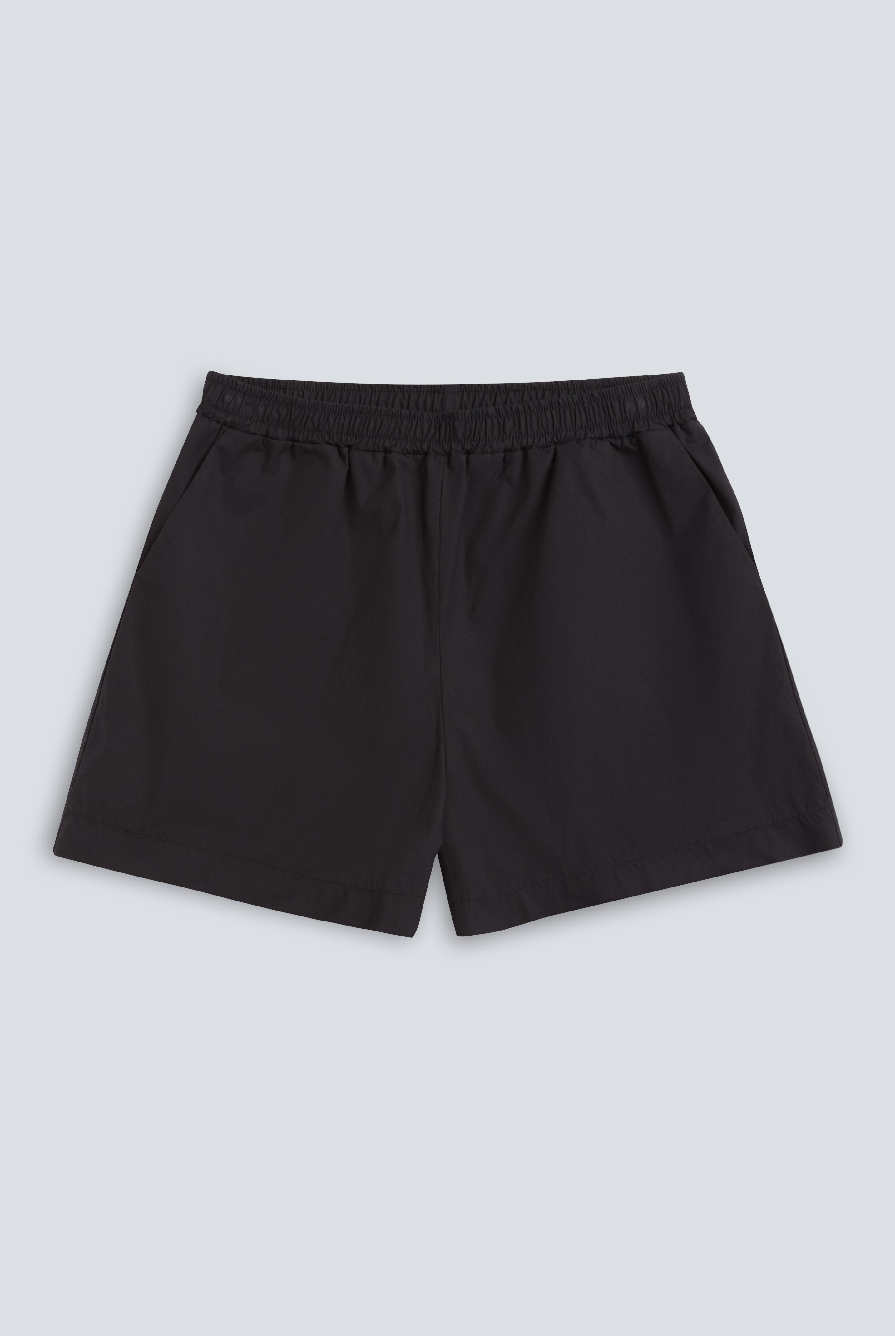 The Lux in Essential Black. 97% pima cotton with 3% elastane. Front view.