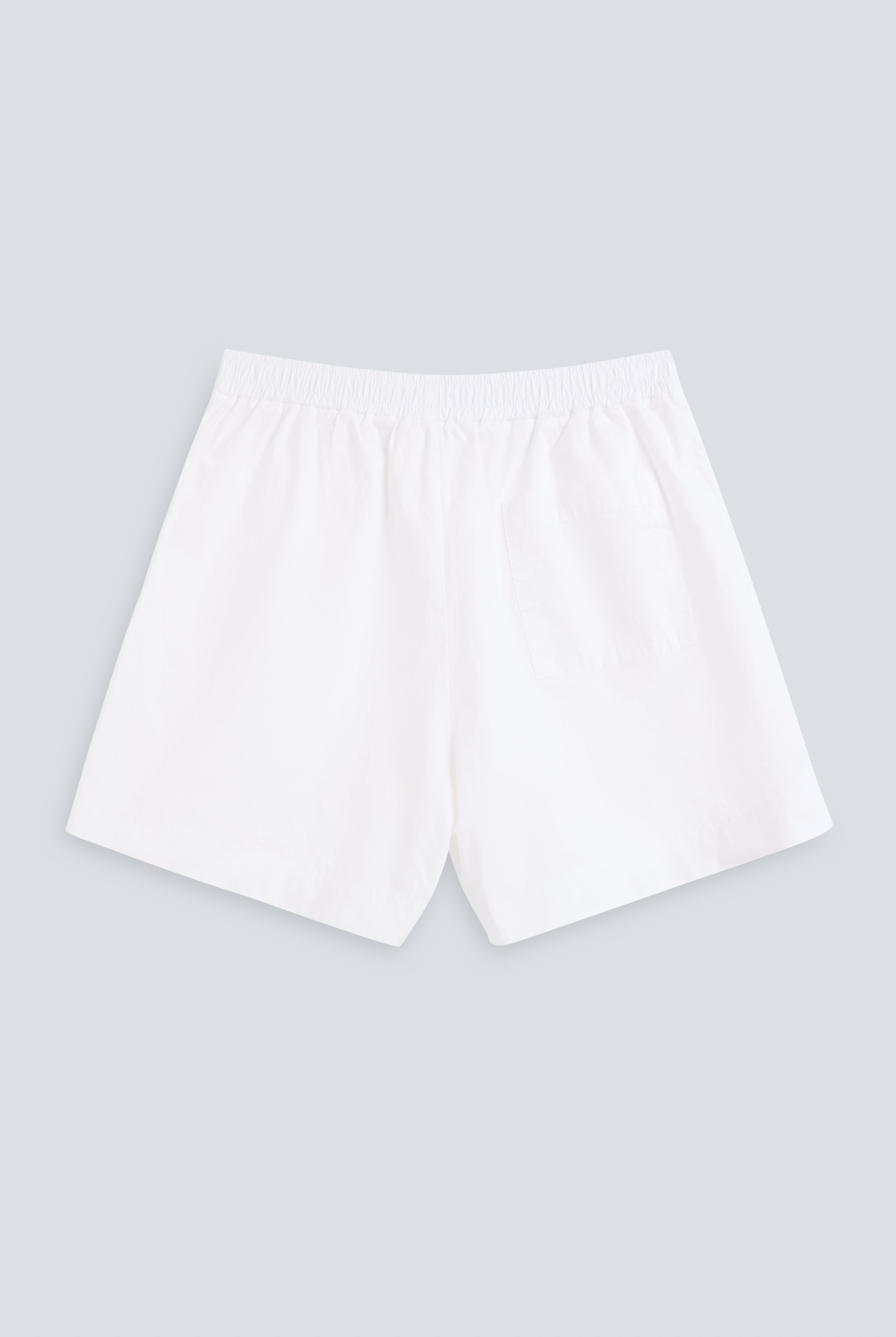 The Lux in Crispy White. 97% pima cotton with 3% elastane. Back view.