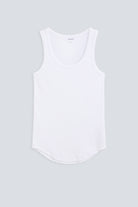 The Josie Tank Top in Crispy White. Made from 95% organic cotton with 5% elastane. Front view. GOTS