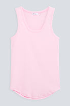 The Josie in Rose Pink. 95% organic cotton with 5% elastane. GOTS certified. Front view. 