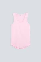 The Josie Tank Top in Rose Pink. Made from 95% organic cotton with 5% elastane. Front view.