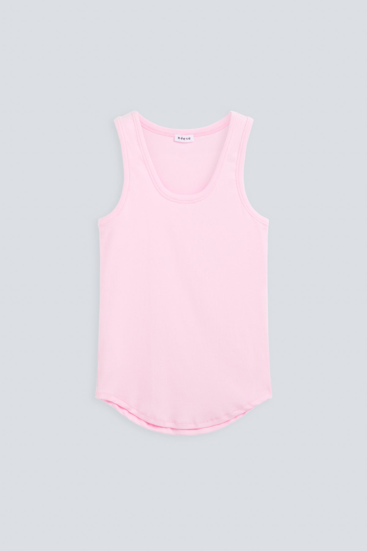 The Josie Tank Top in Rose Pink. Made from 95% organic cotton with 5% elastane. Front view.
