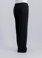 The Gioia essential black sweatpants side view on model, brushed organic cotton