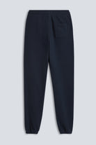 The Abby sweatpants in navy back view,  sustainable loungewear