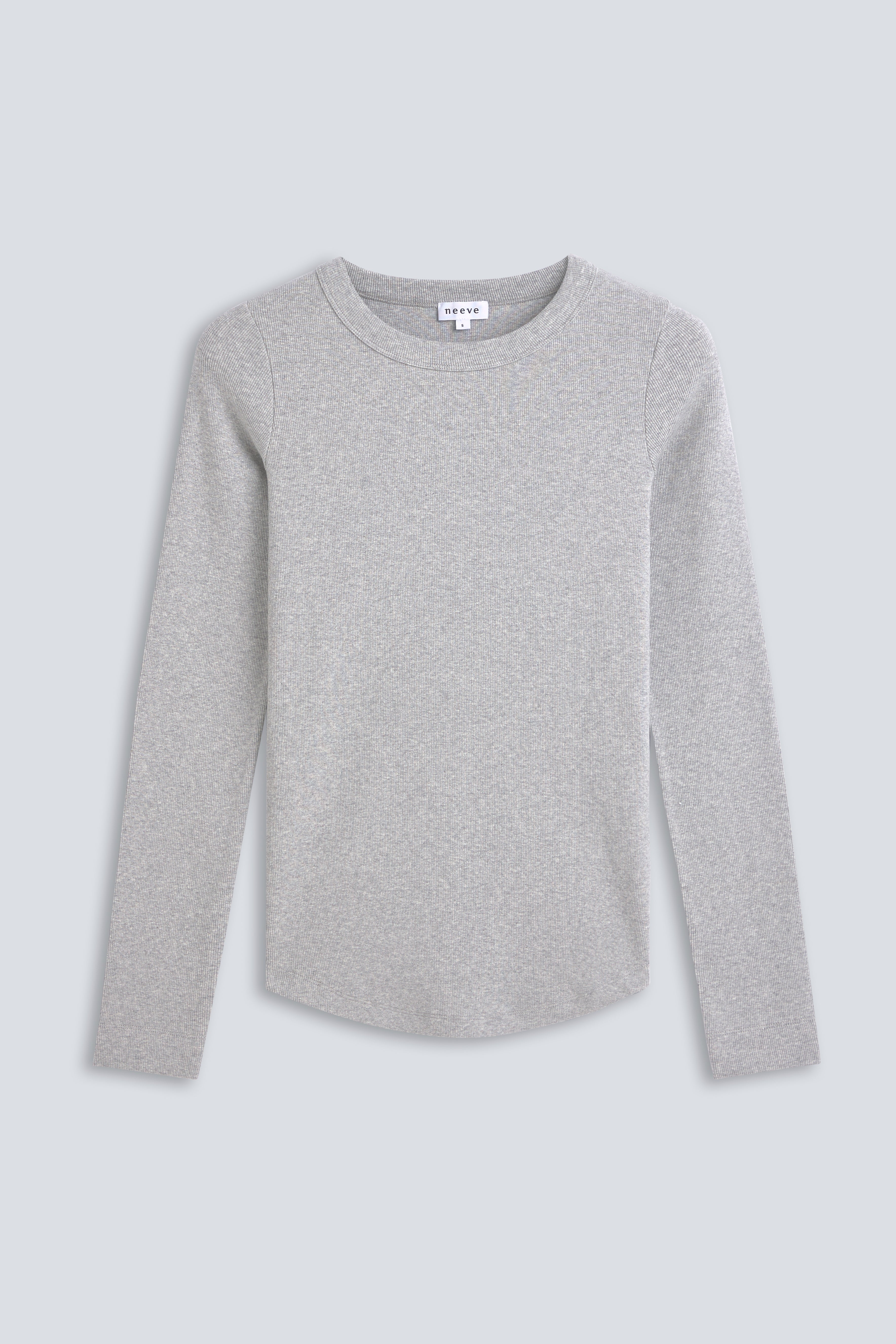 The Ella Grey Melange long sleeve - front 