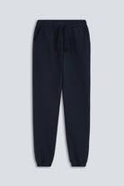 The Abby in Navy, front view. 100% organic cotton fleece. Made in Portugal. 