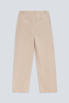 The Alex in Beige. 50% linen with 48% cotton with 2% elastane. Back view.