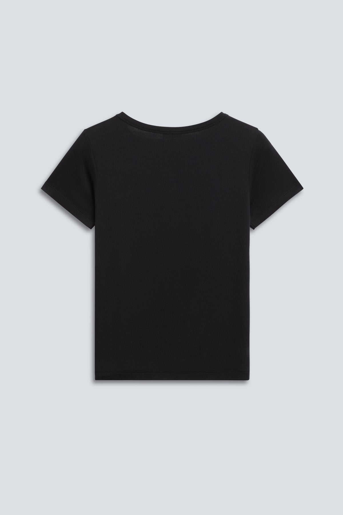 The Bobbie in Essential Black. 95% micromodal with 5% elastane. Back view.