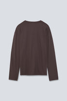 The Emily in Plum. Organic cotton long sleeve, 140 grams. GOTS. Back view. 