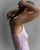 The Erin in Rose Pink. 98% modal lenzing with 2% elastane. Shown on model. 