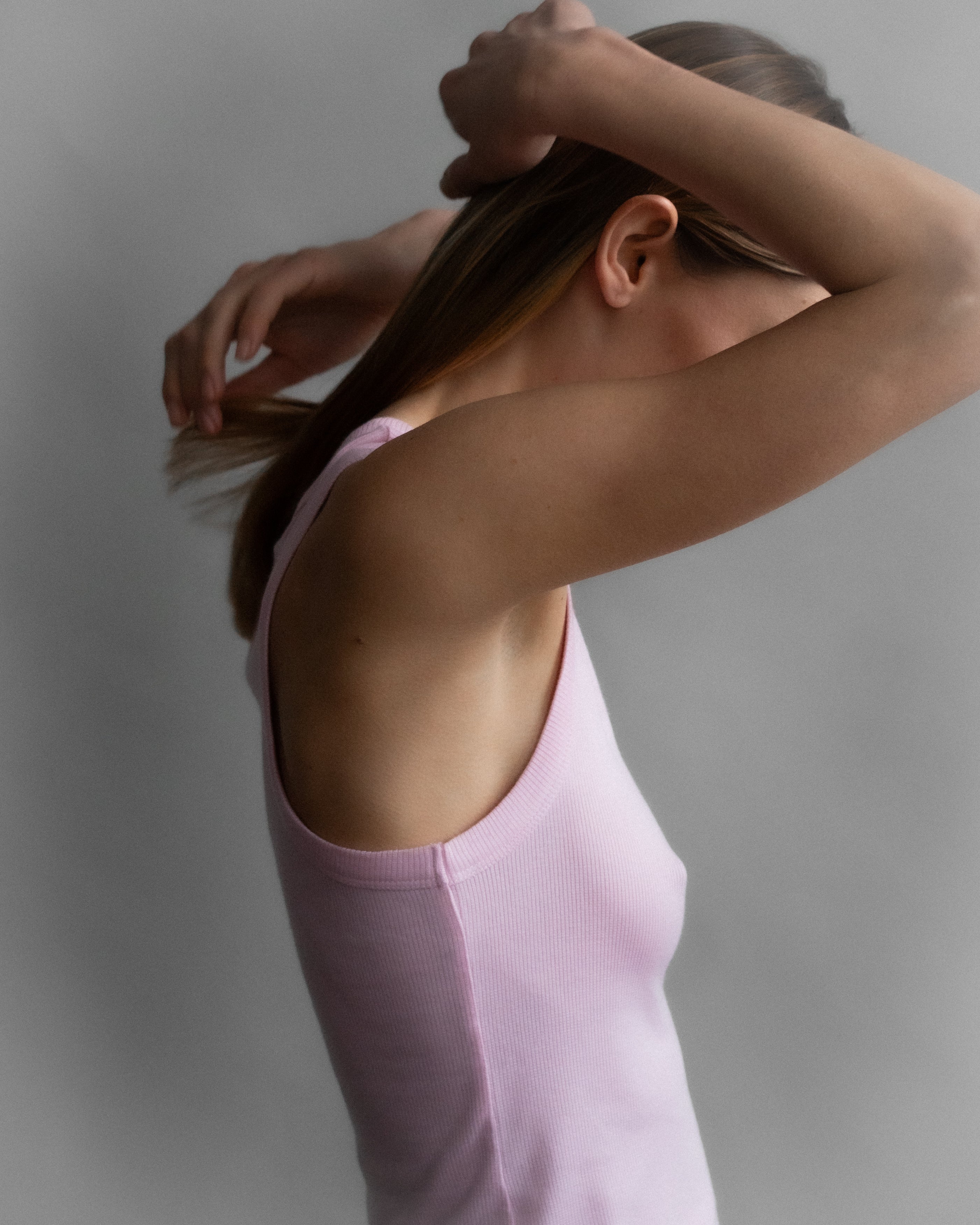 The Erin in Rose Pink. 98% modal lenzing with 2% elastane. Shown on model. 