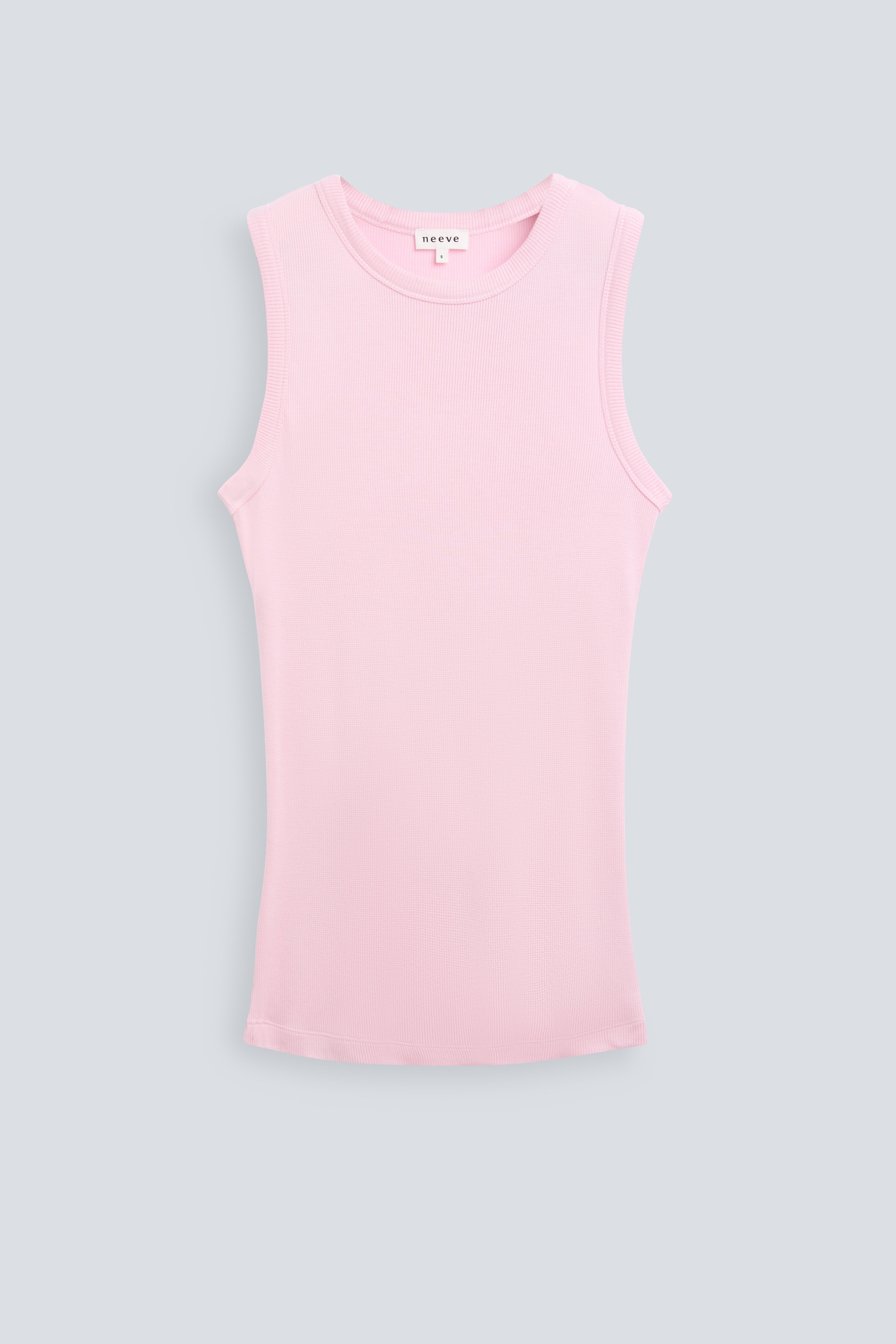The Erin in Rose Pink. 98% modal lenzing with 2% elastane. Front view. 