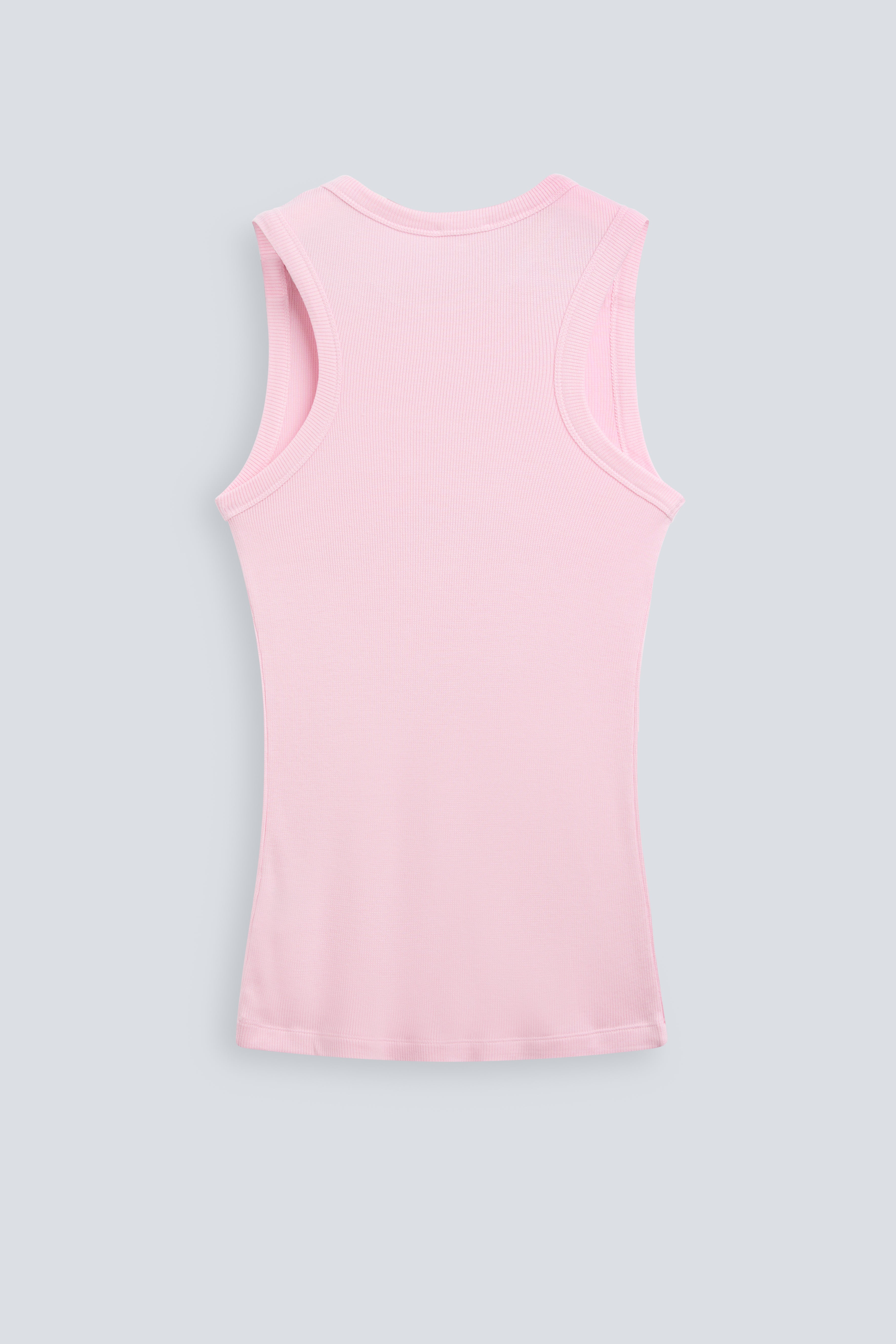 The Erin in Rose Pink. 98% modal lenzing with 2% elastane. Back view. 