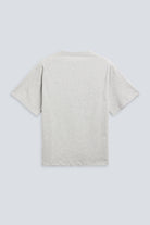 The Jess in Grey Melange. 180 grams organic cotton. GOTS certified. Back view. 