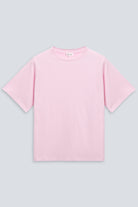 The Jess in Rose Pink. 180 grams organic cotton. GOTS certified. Front view. 