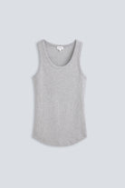 The Josie Tank Top in Grey Melange. Made from 95% organic cotton with 5% elastane. Front view.