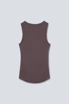 The Josie Tank Top in Plum. Made from 95% organic cotton with 5% elastane. Back view. GOTS
