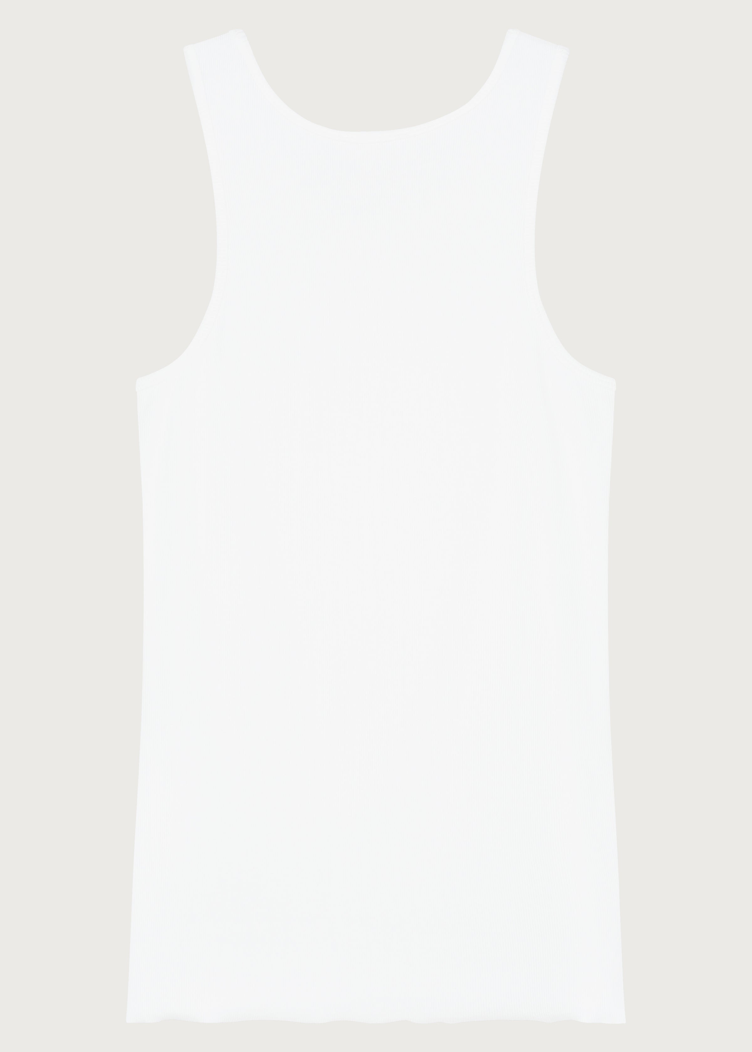 The Kate tank top off-white back view, made in Portugal