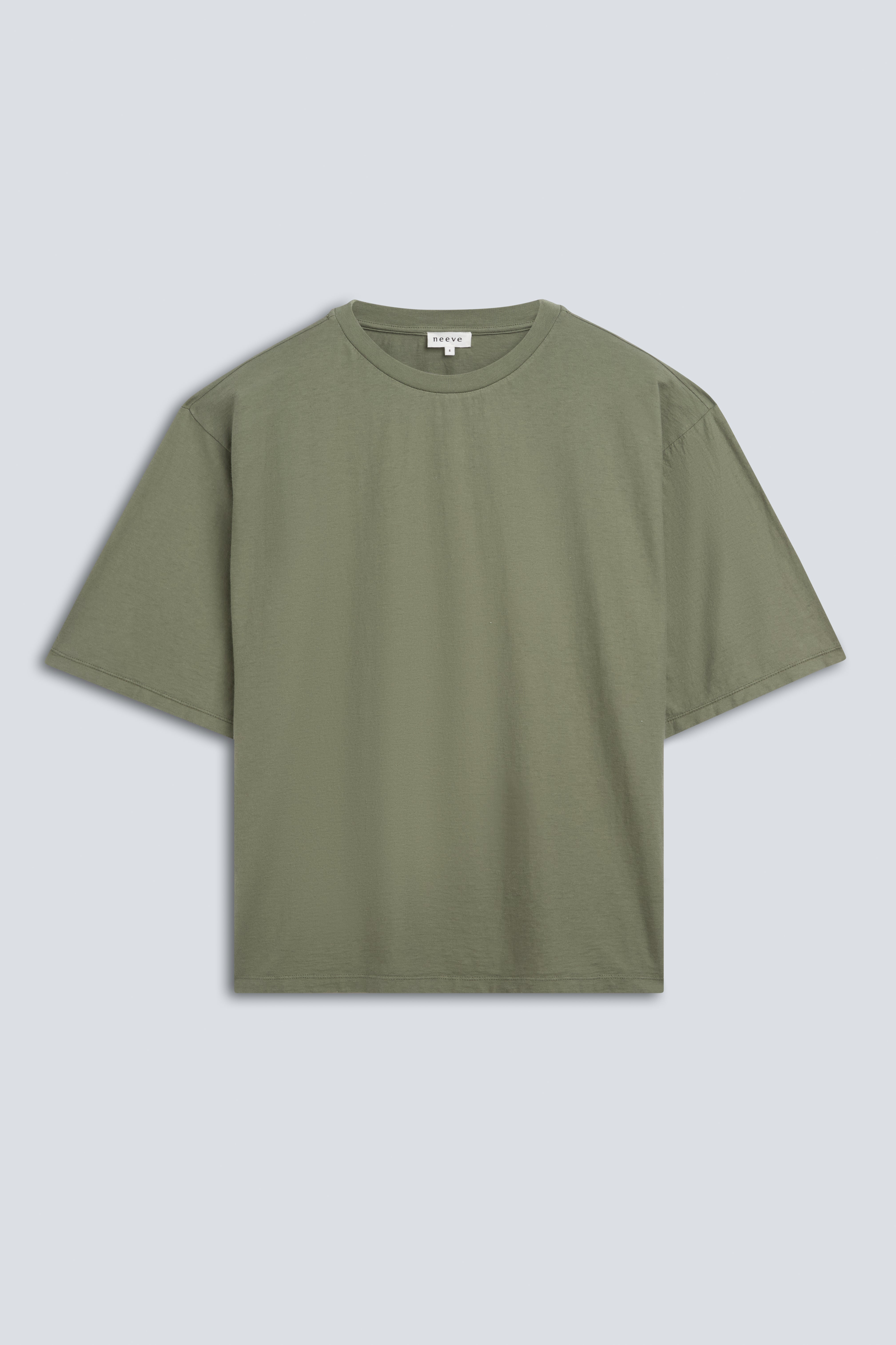 The Lara in Olive. 140 grams, 100% organic cotton. GOTS certified. 