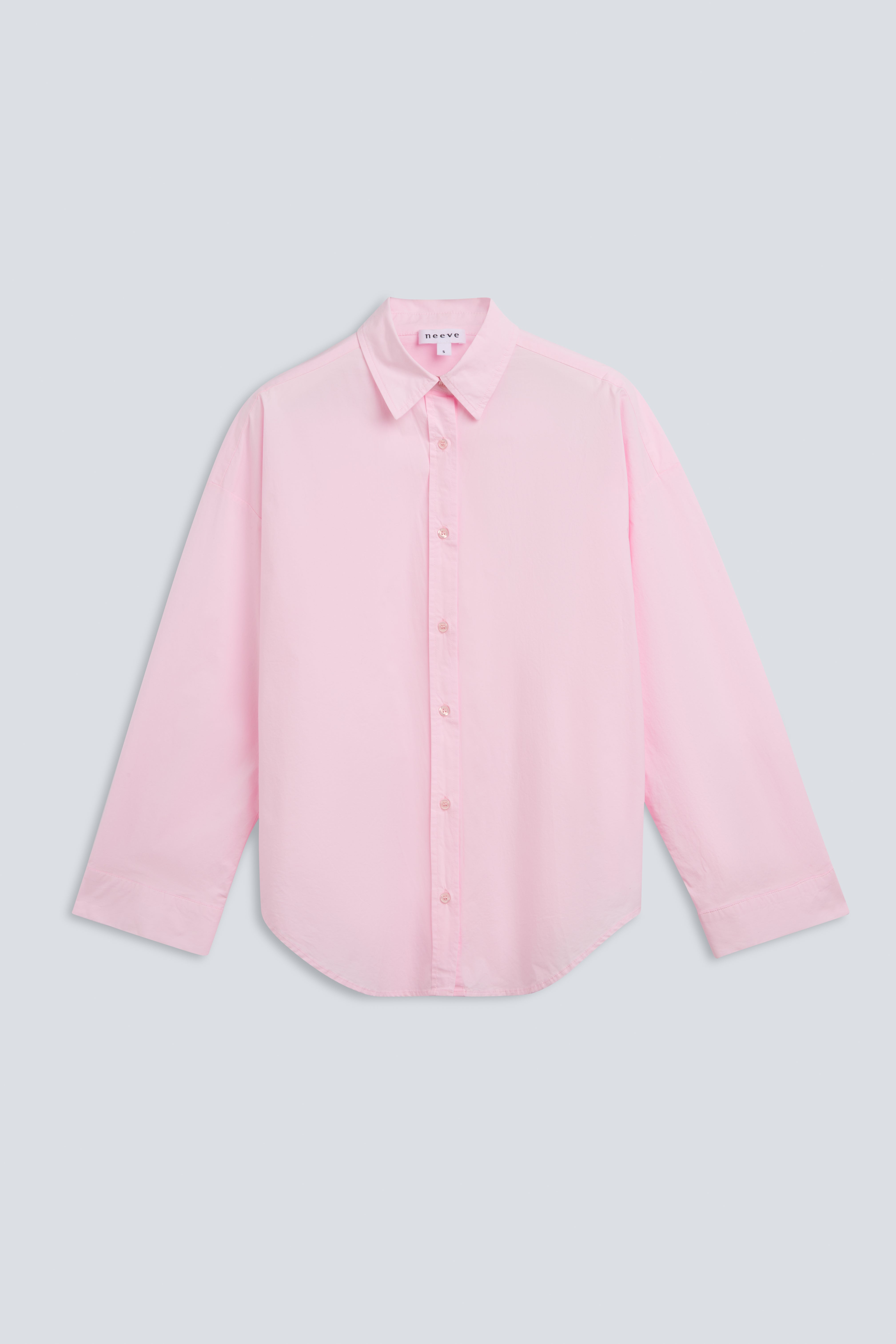 The Lune in Rose Pink. 97% pima cotton with 3% elastane. Front view. 