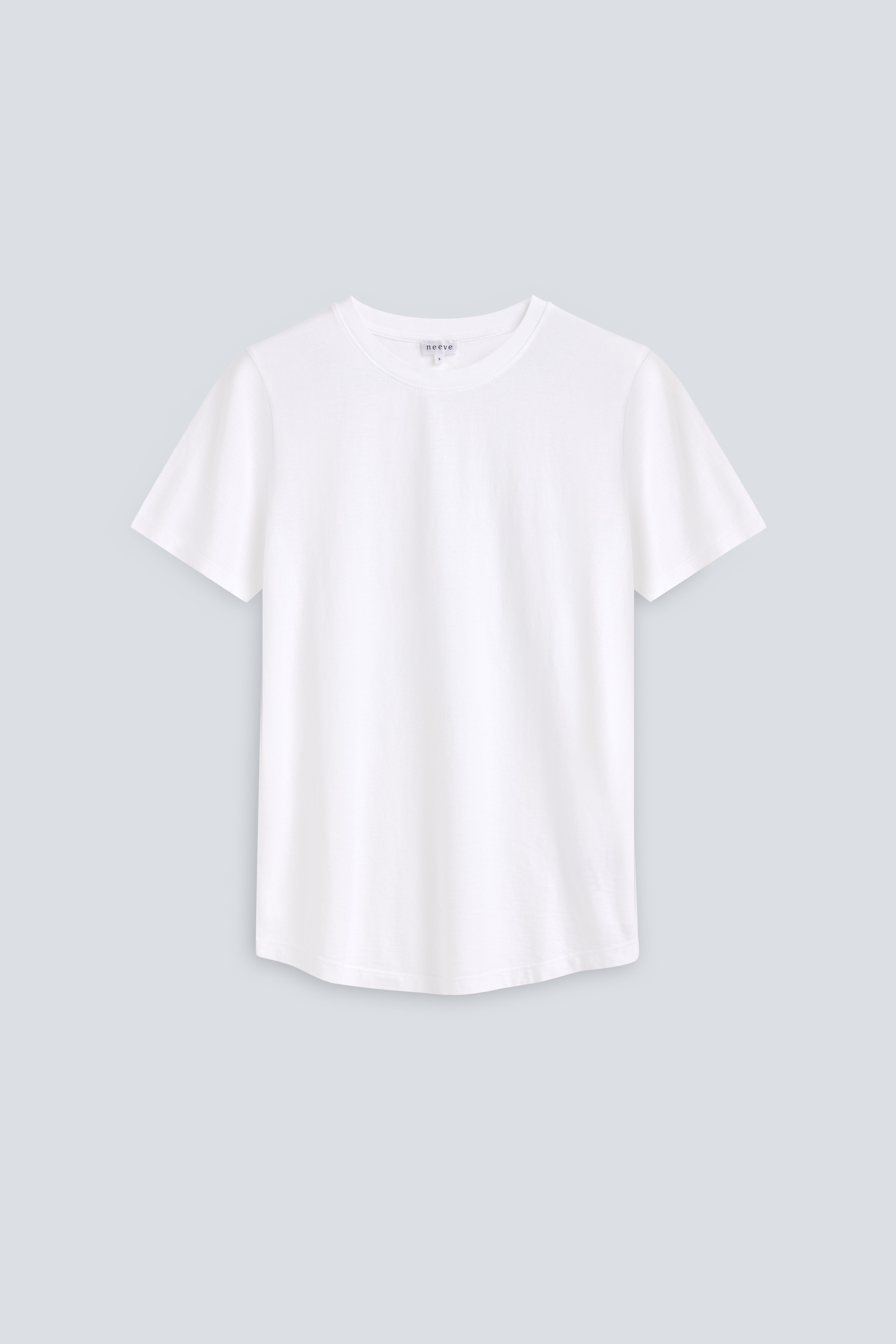 The Michelle Crispy White. 140 grams, 100% organic cotton. Front view. GOTS  