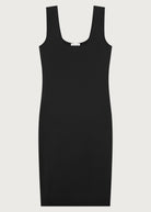 The Nelly essential black dress front view, effortless style

