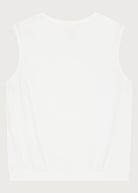 The Noémi tank top crispy white back view, made in Portugal