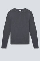 The Nora long sleeve in Anthracite. Made from 95% organic cotton with 5% elastane. Front view. GOTS